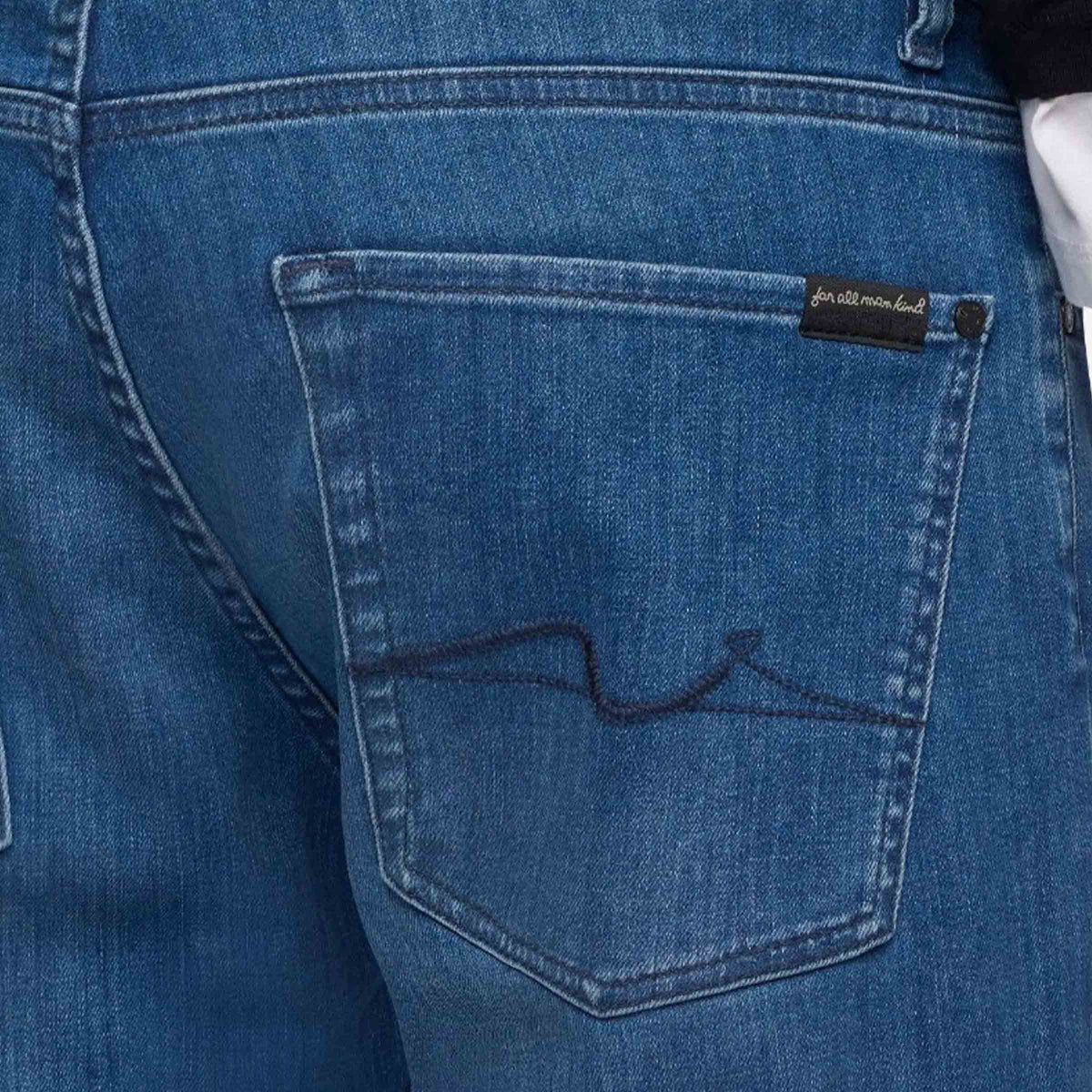 7 For All Mankind - Mid Blue Standard Luxe Performance Jeans JEANS 7 For All Mankind