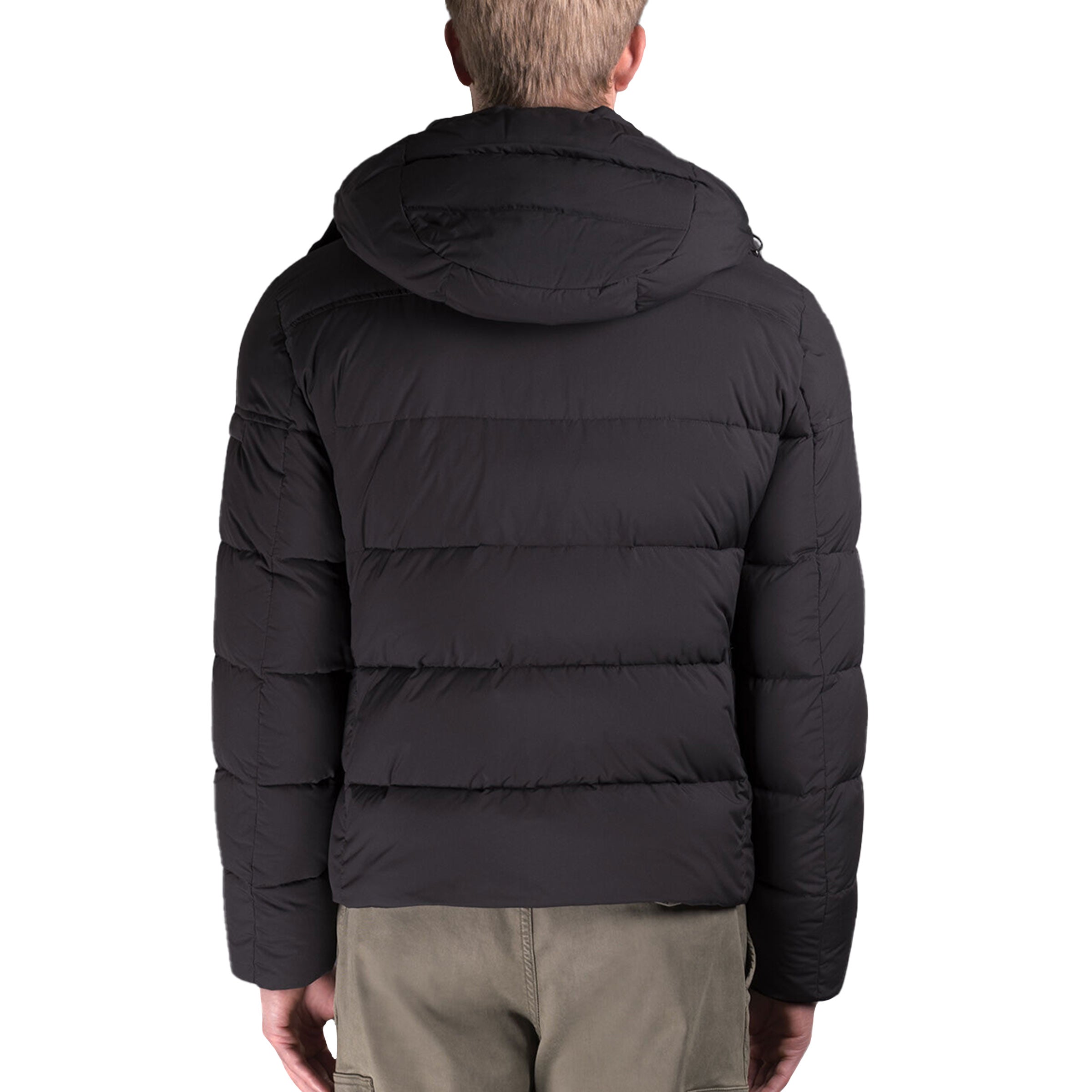 Moorer - Nero Black 'Brett' Bomber Down-filled Jacket BLOUSONS MooRER