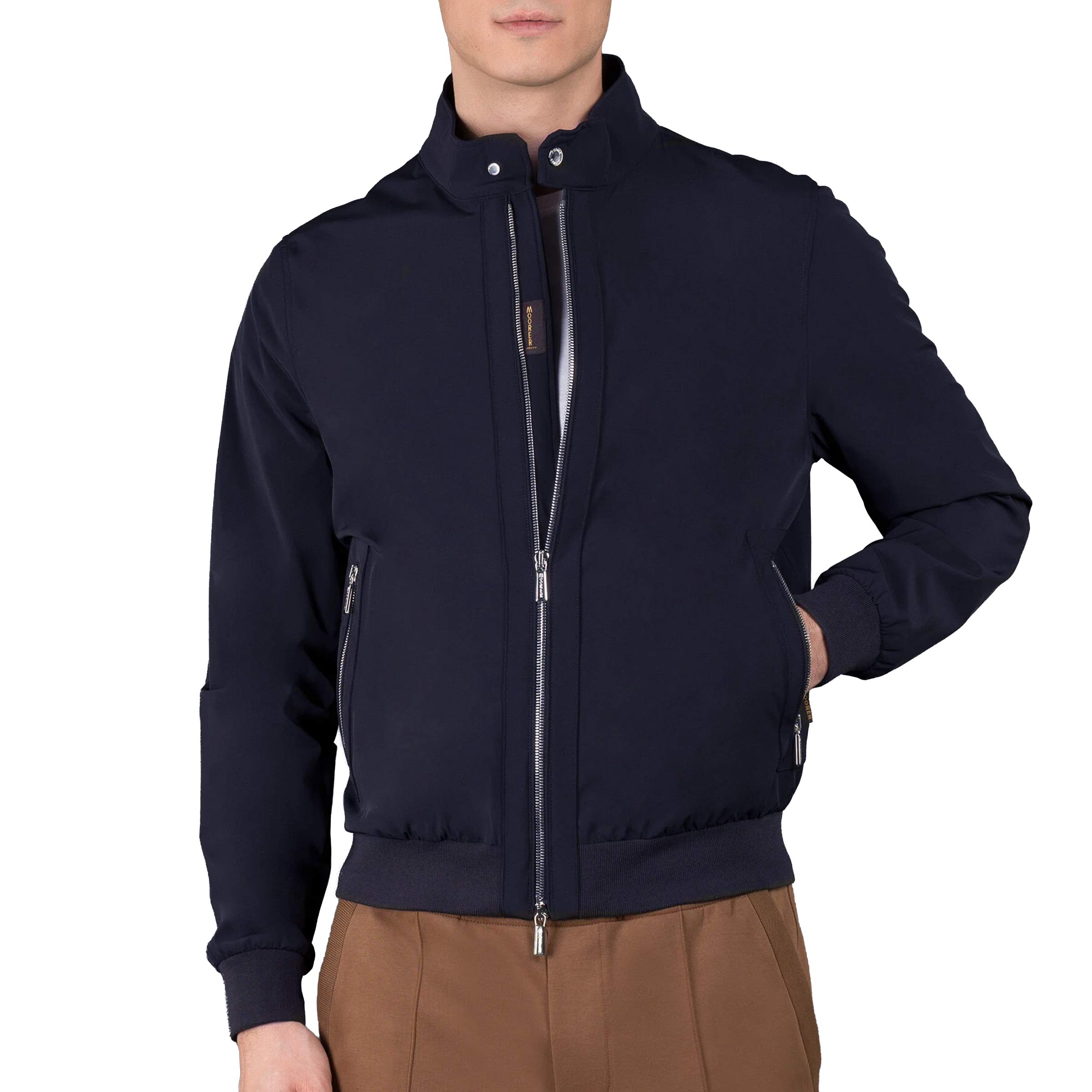 Moorer - Indigo Blue 'Alberti' Waterproof Bomber Jacket BLOUSONS MooRER