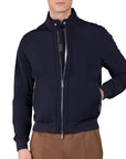 Moorer - Indigo Blue 'Alberti' Waterproof Bomber Jacket BLOUSONS MooRER