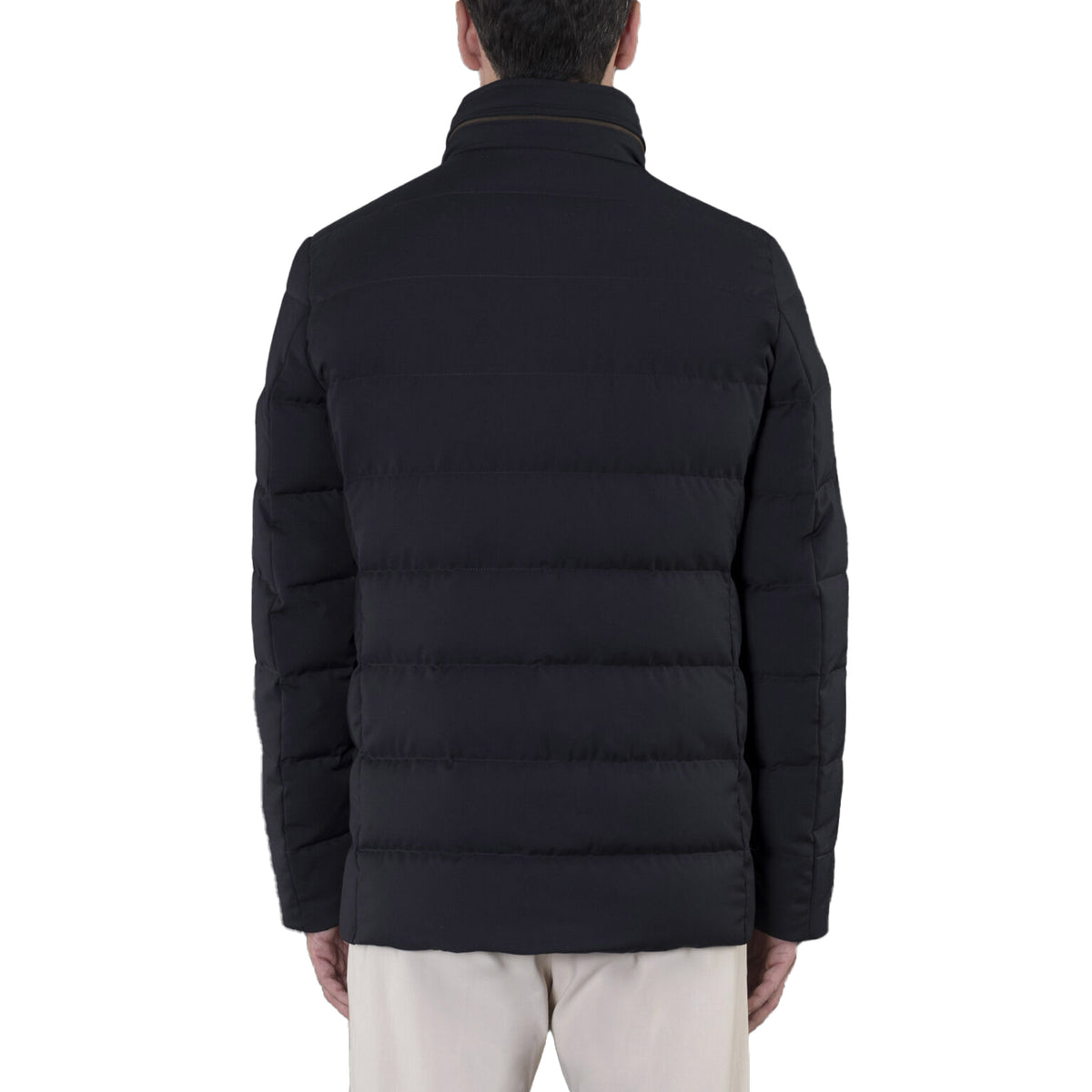Moorer - Dark Blue 'Ilvo' Down-filled Quilted Jacket BLOUSONS MooRER
