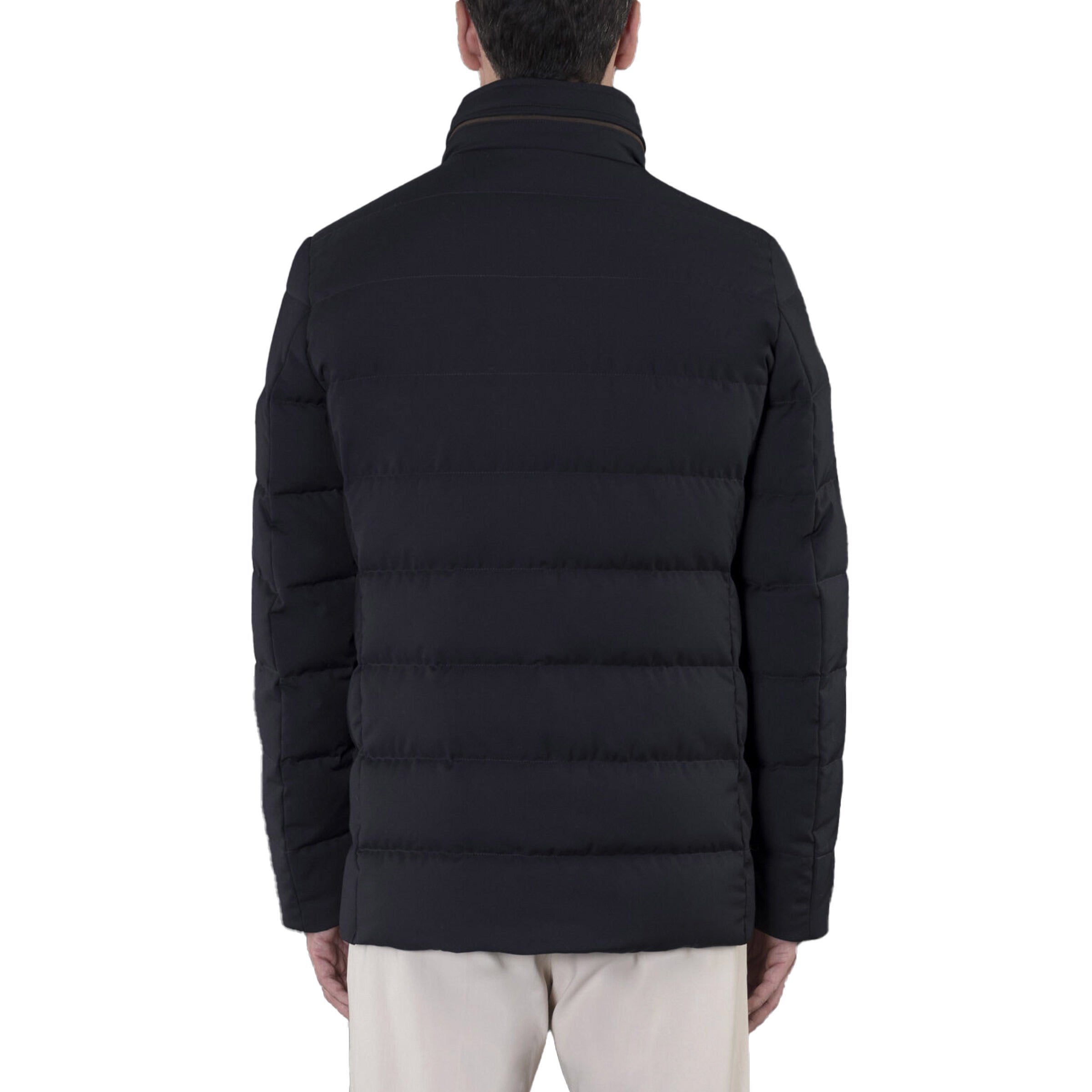 Moorer - Dark Blue 'Ilvo' Down-filled Quilted Jacket BLOUSONS MooRER