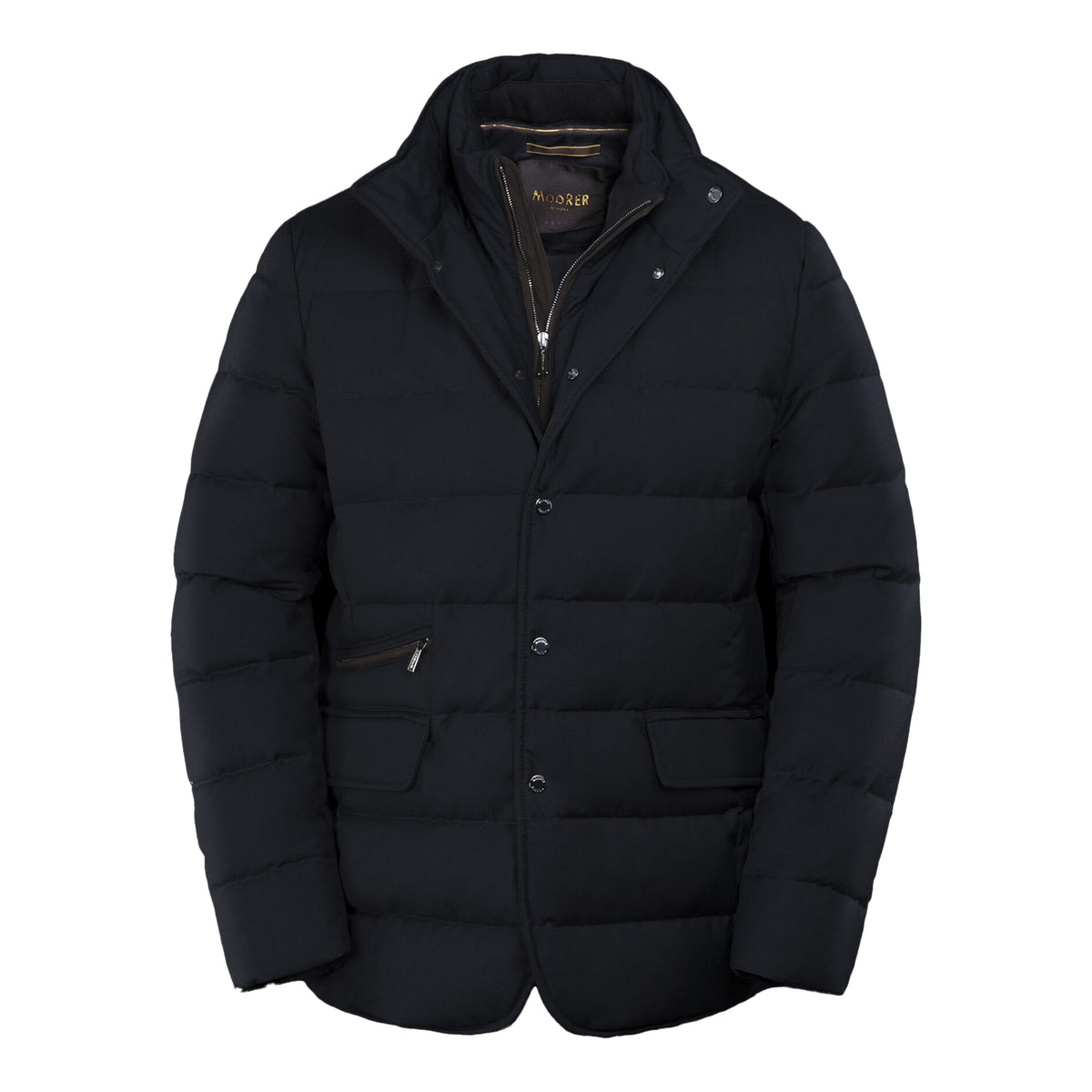 Moorer - Dark Blue 'Ilvo' Down-filled Quilted Jacket BLOUSONS MooRER
