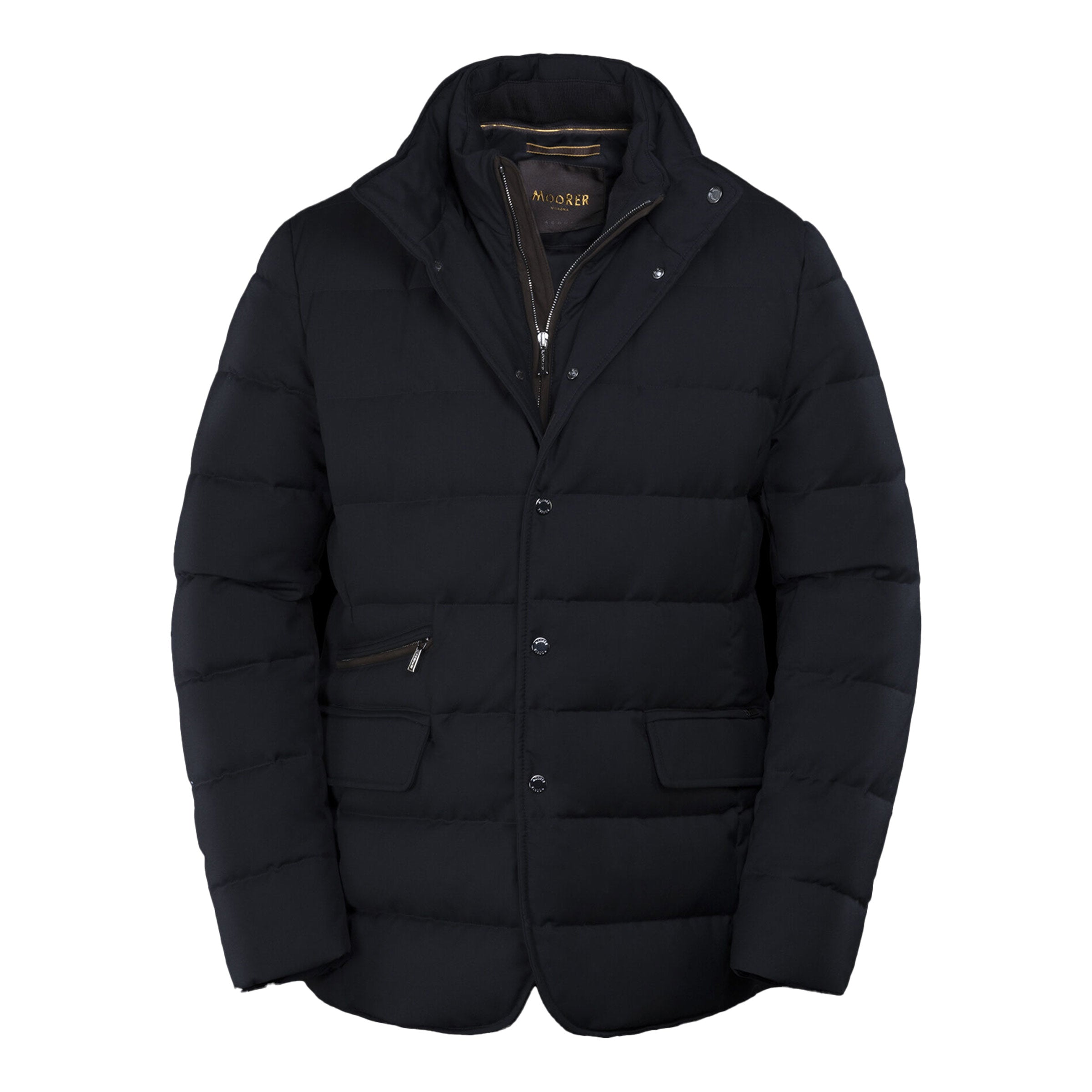 Moorer - Dark Blue 'Ilvo' Down-filled Quilted Jacket BLOUSONS MooRER