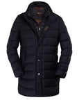 Moorer - Dark Blue ‘Calegari’ Cashmere Down-Filled Padded Coat