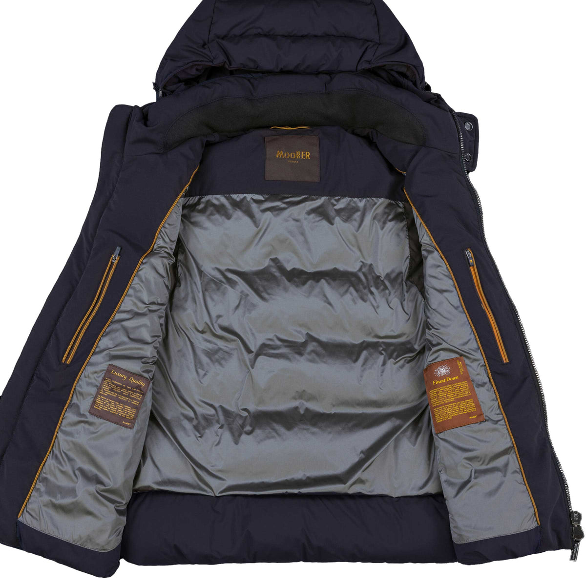 Moorer - Navy Blue 'Fire' Down Padded Gilet BLOUSONS MooRER