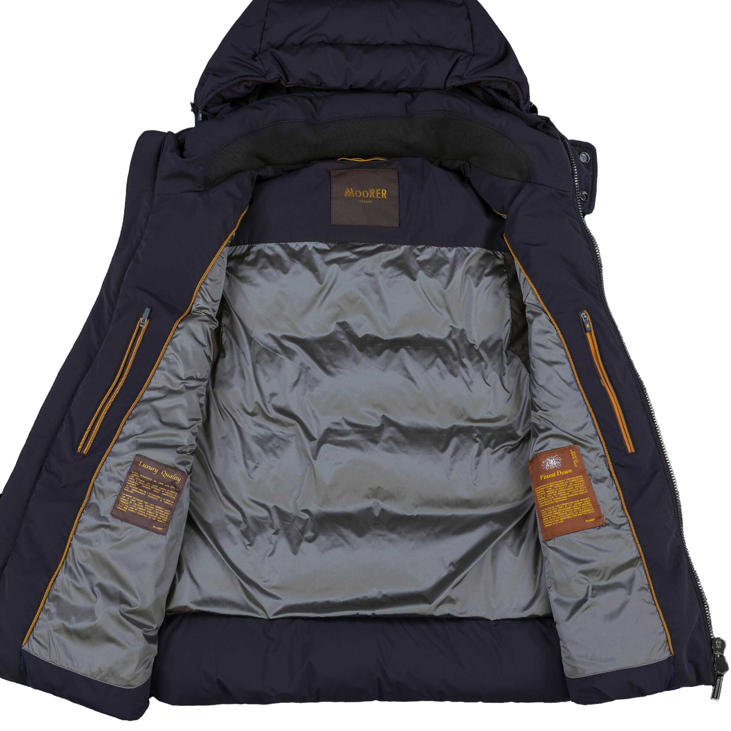 Moorer - Navy Blue 'Fire' Down Padded Gilet BLOUSONS MooRER