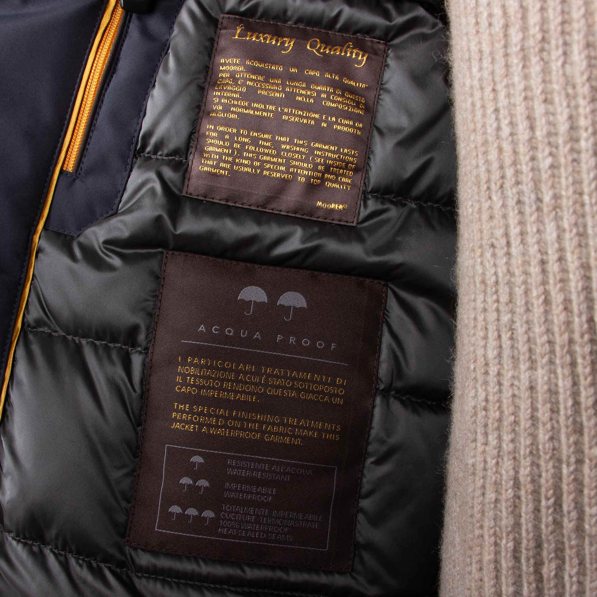 Moorer - Forest Green ' Albini ' Waterproof Padded Down Jacket