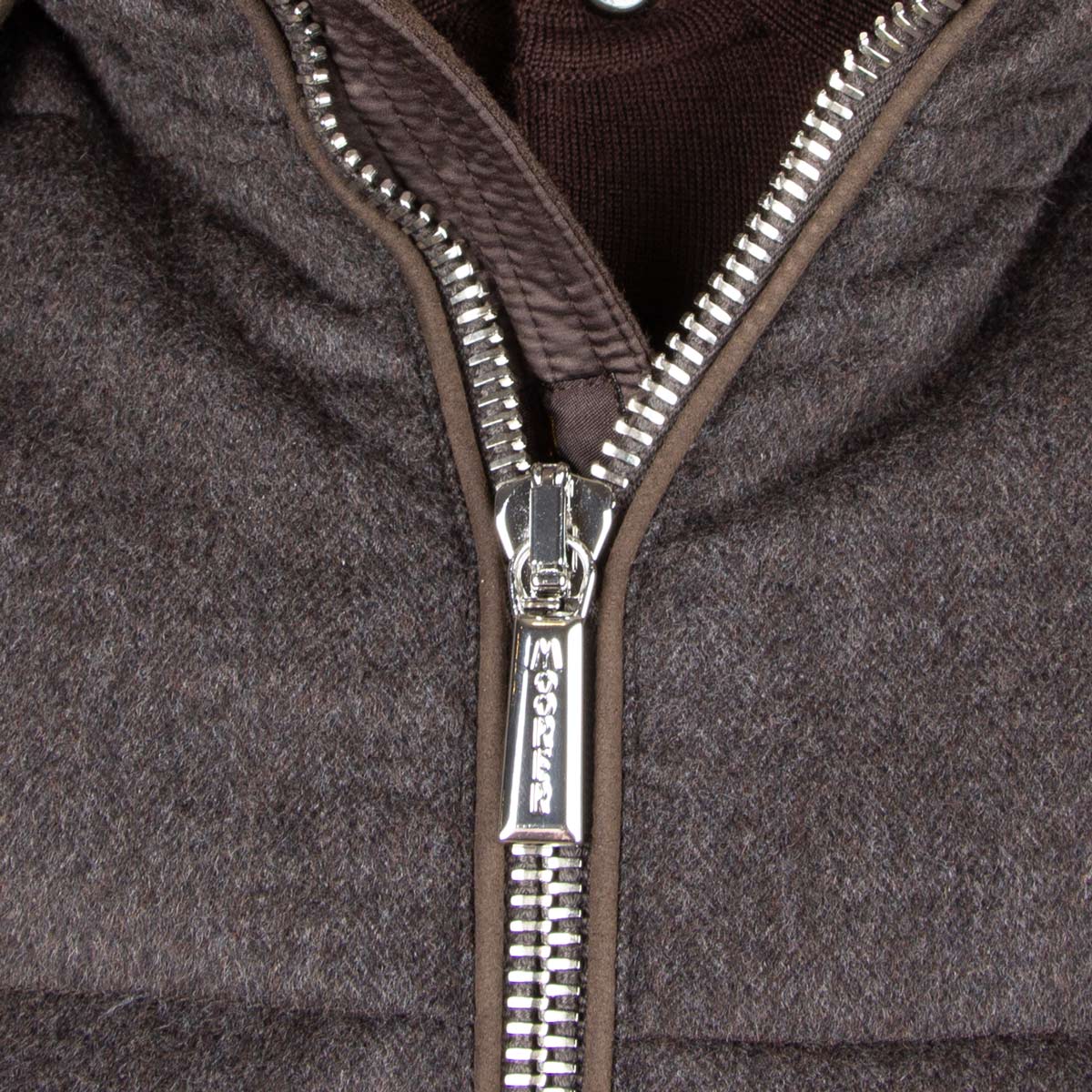 Moorer - Moro Brown ‘Casciano’ Virgin Wool &amp; Cashmere Puffer Jacket