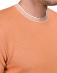 Moorer - Orange 'Jude' Cotton Knitted Tshirt