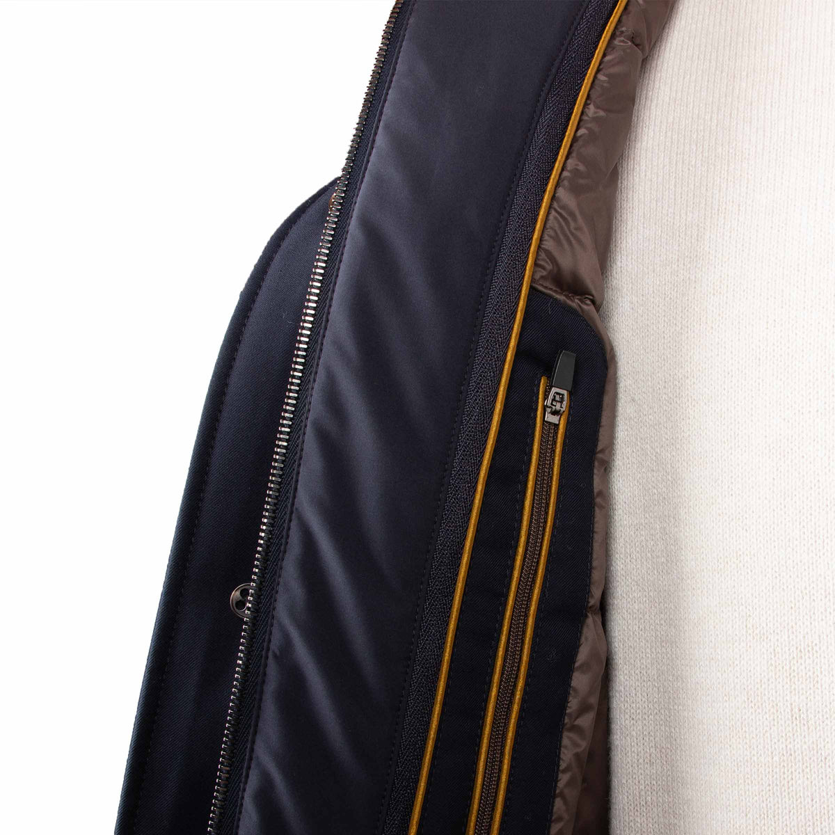 Moorer - Navy Blue 'Dasson' Waterproof Down Overshirt BLOUSONS MooRER