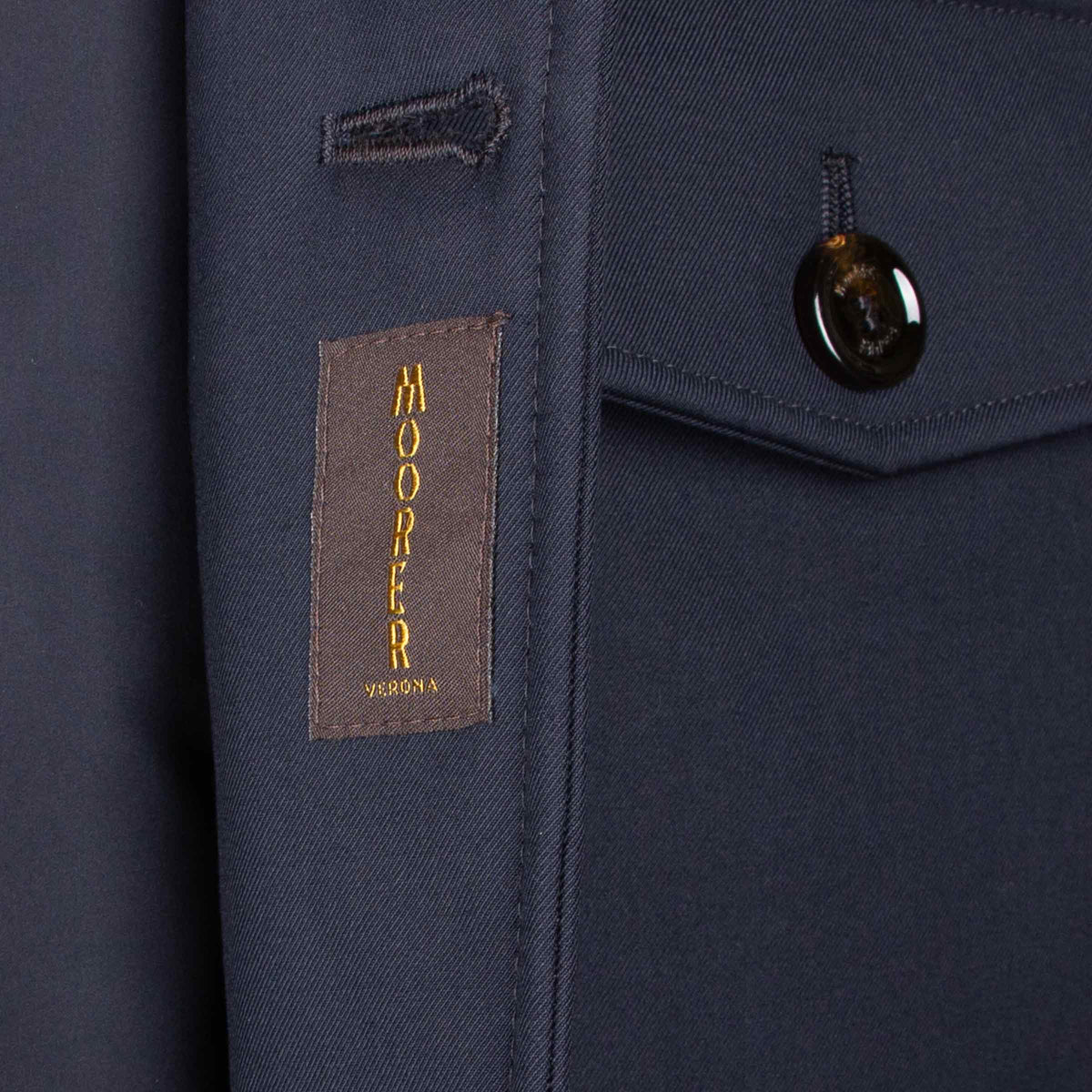 Moorer - Navy Blue 'Dasson' Waterproof Down Overshirt BLOUSONS MooRER