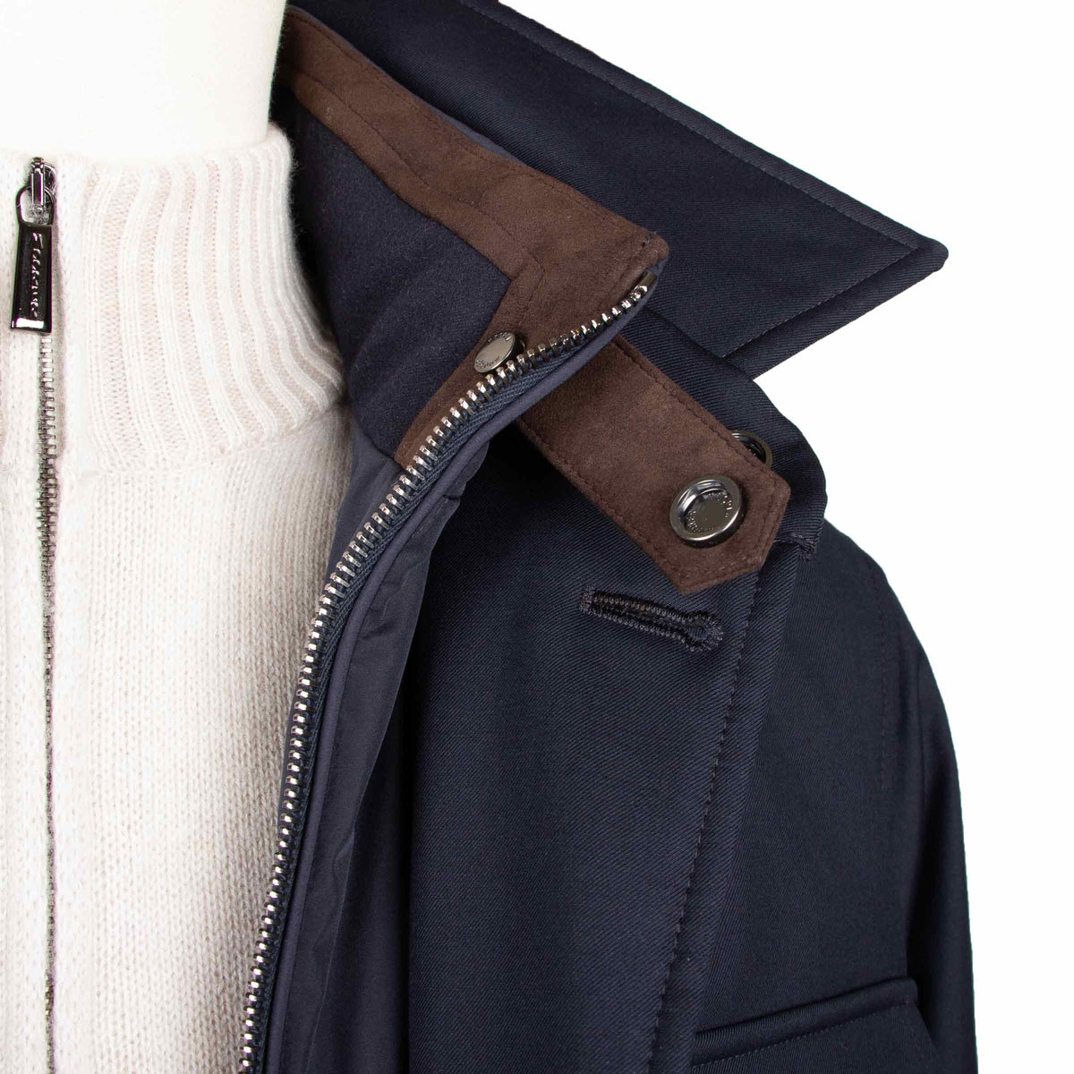 Moorer - Navy Blue 'Dasson' Waterproof Down Overshirt BLOUSONS MooRER