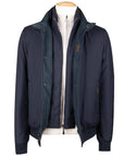 Moorer - Dark Blue 'Janos' Bomber Jacket BLOUSONS MooRER