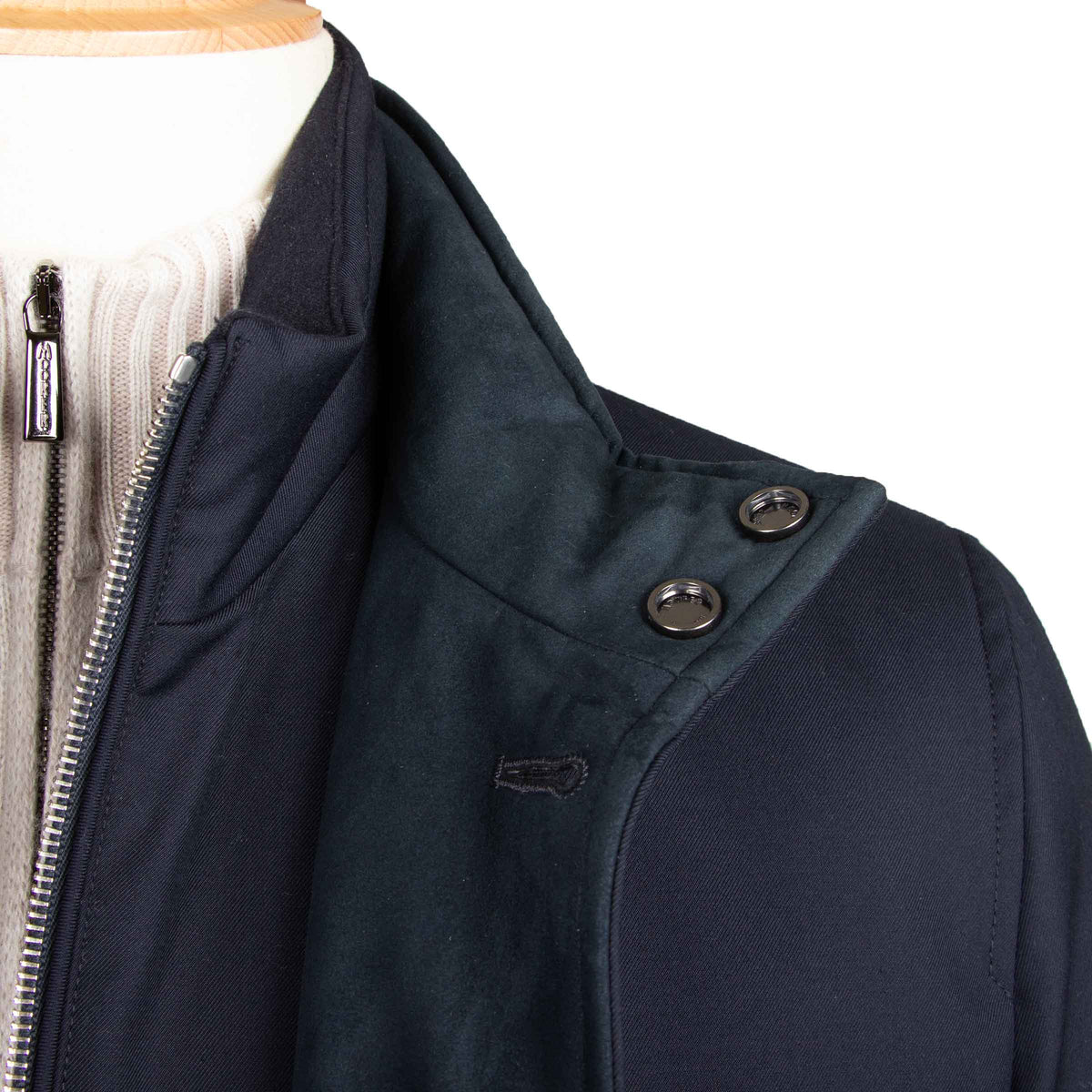 Moorer - Dark Blue 'Janos' Bomber Jacket BLOUSONS MooRER