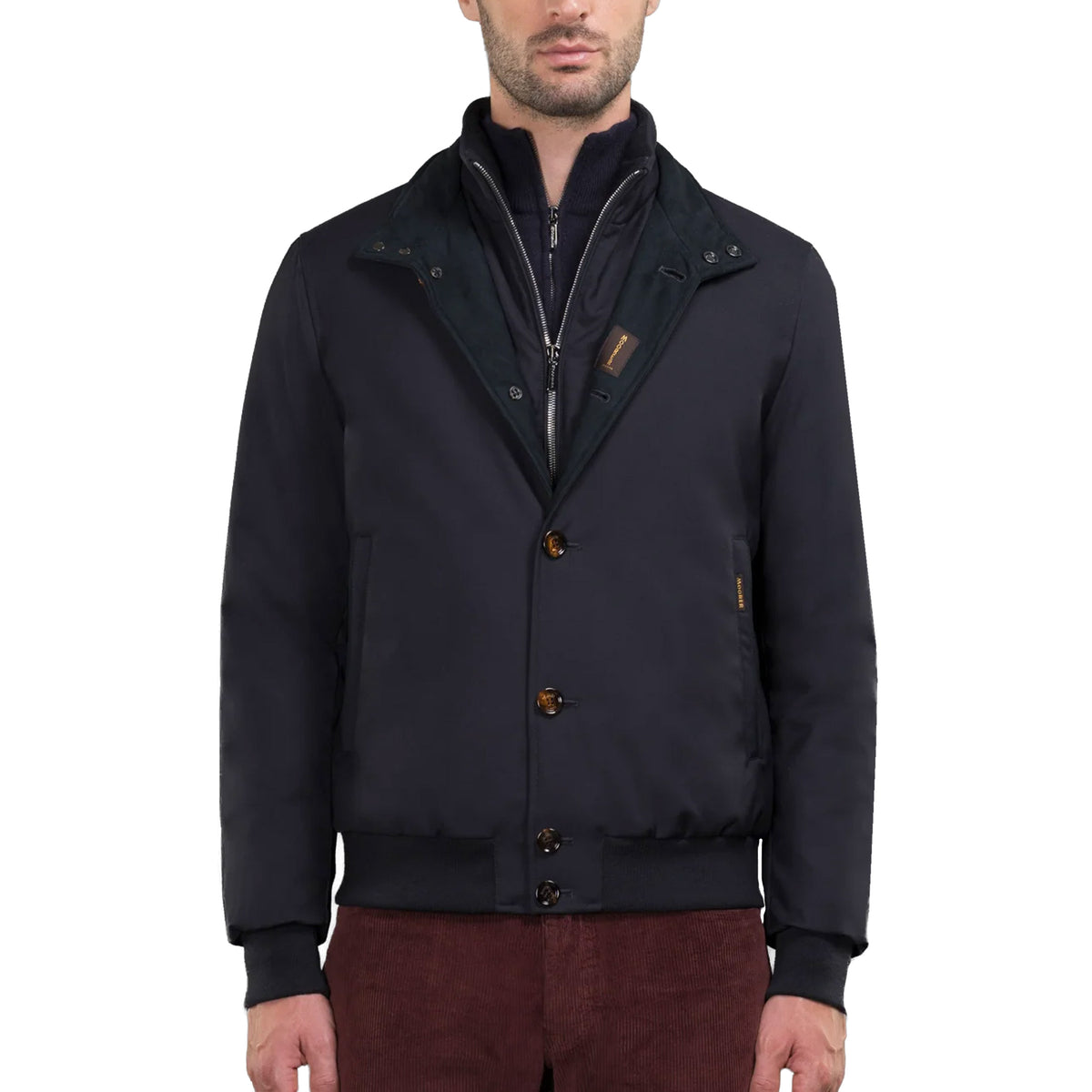Moorer - Dark Blue 'Janos' Bomber Jacket BLOUSONS MooRER