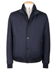 Moorer - Dark Blue 'Janos' Bomber Jacket BLOUSONS MooRER