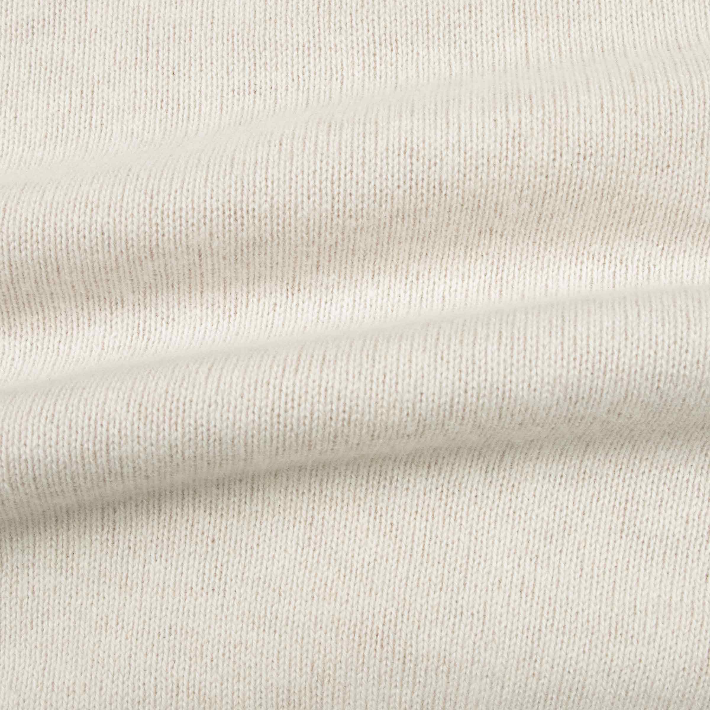 Moorer - Oatmeal ‘Fedro’ Knit Zip Neck Virgin Wool Sweater KNITWEAR MooRER