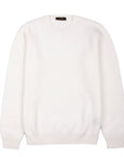 Moorer - White ‘Orvieto' Cable Knit Crew Neck Virgin Wool Sweater