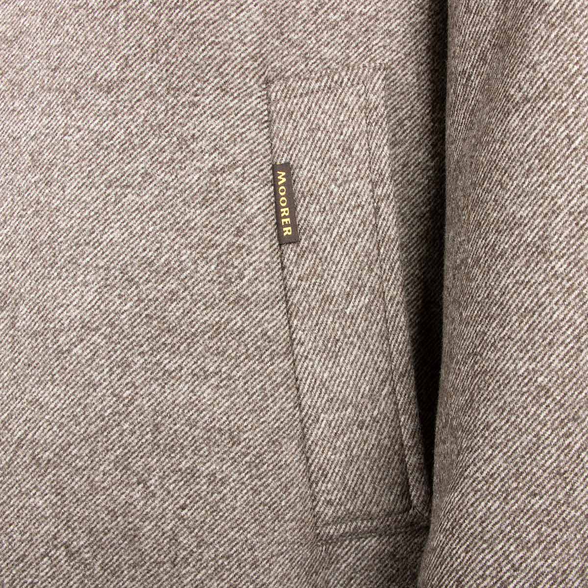 Moorer - Taupe ‘Monferrato’ Cashmere &amp; Virgin Wool Longline Coat OVERCOATS MooRER