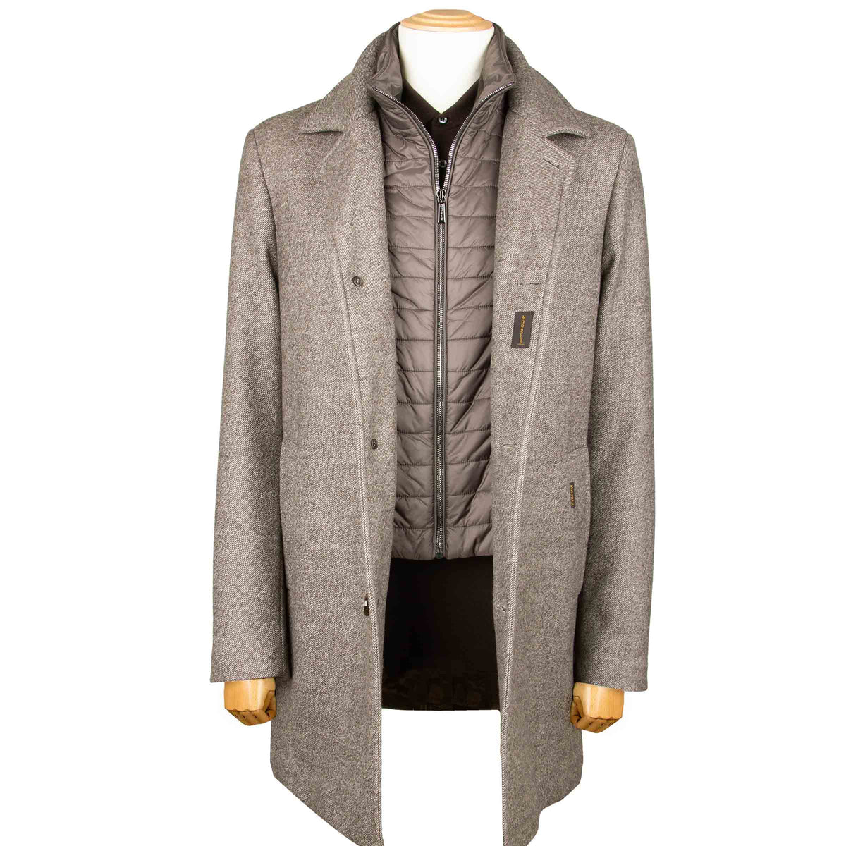 Moorer - Taupe ‘Monferrato’ Cashmere &amp; Virgin Wool Longline Coat OVERCOATS MooRER