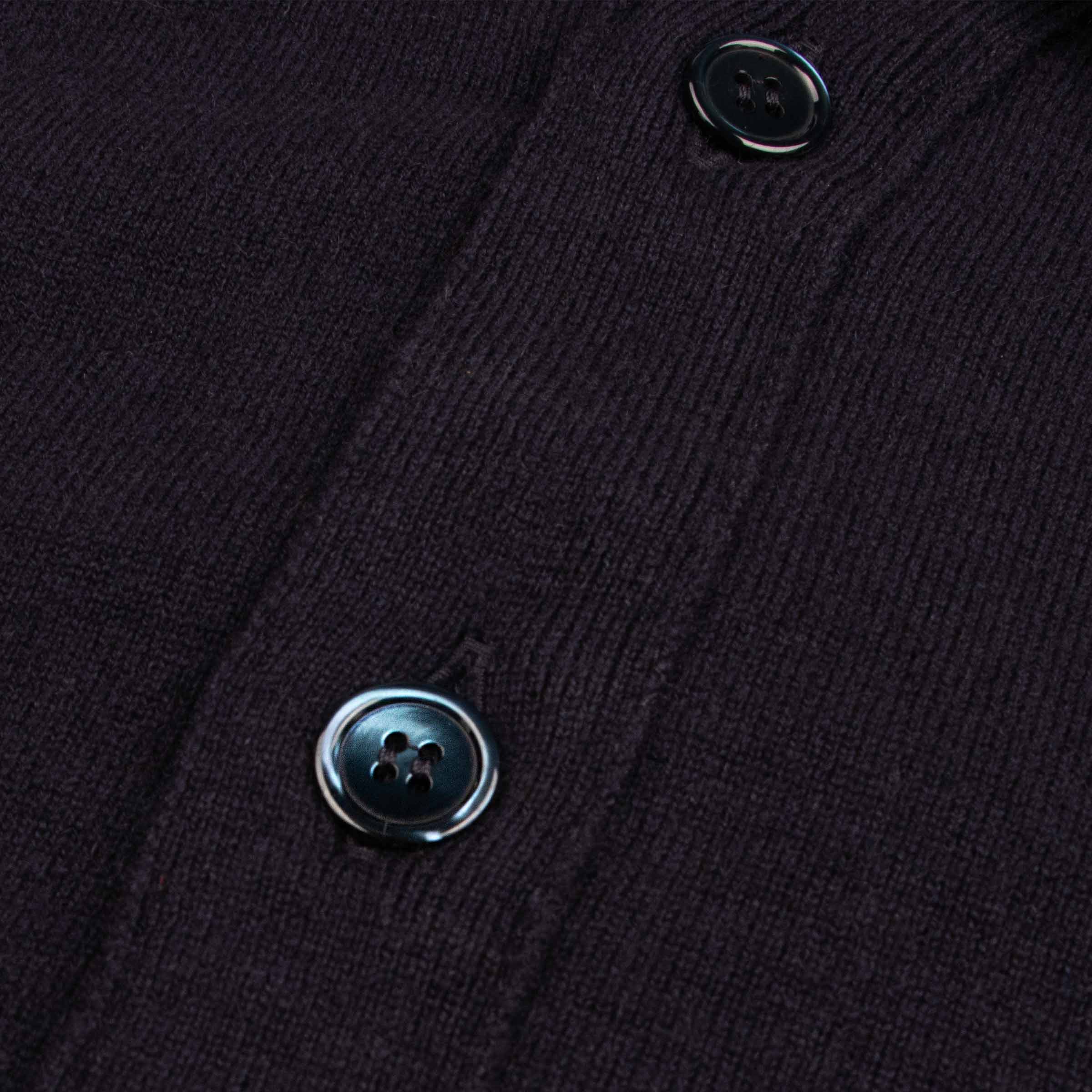 Robert Old - Dark Navy Beaulieu Cashmere Sleeveless Cardigan CASHMERE Robert Old