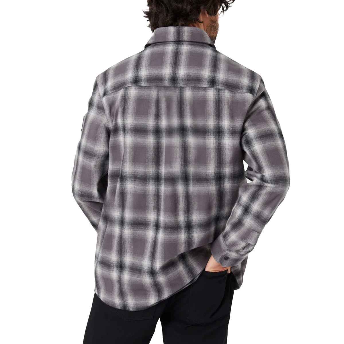 Belstaff - Black, Tornado & Cement Grey Check Outpost Flannel Shirt L/S SHIRTS Belstaff