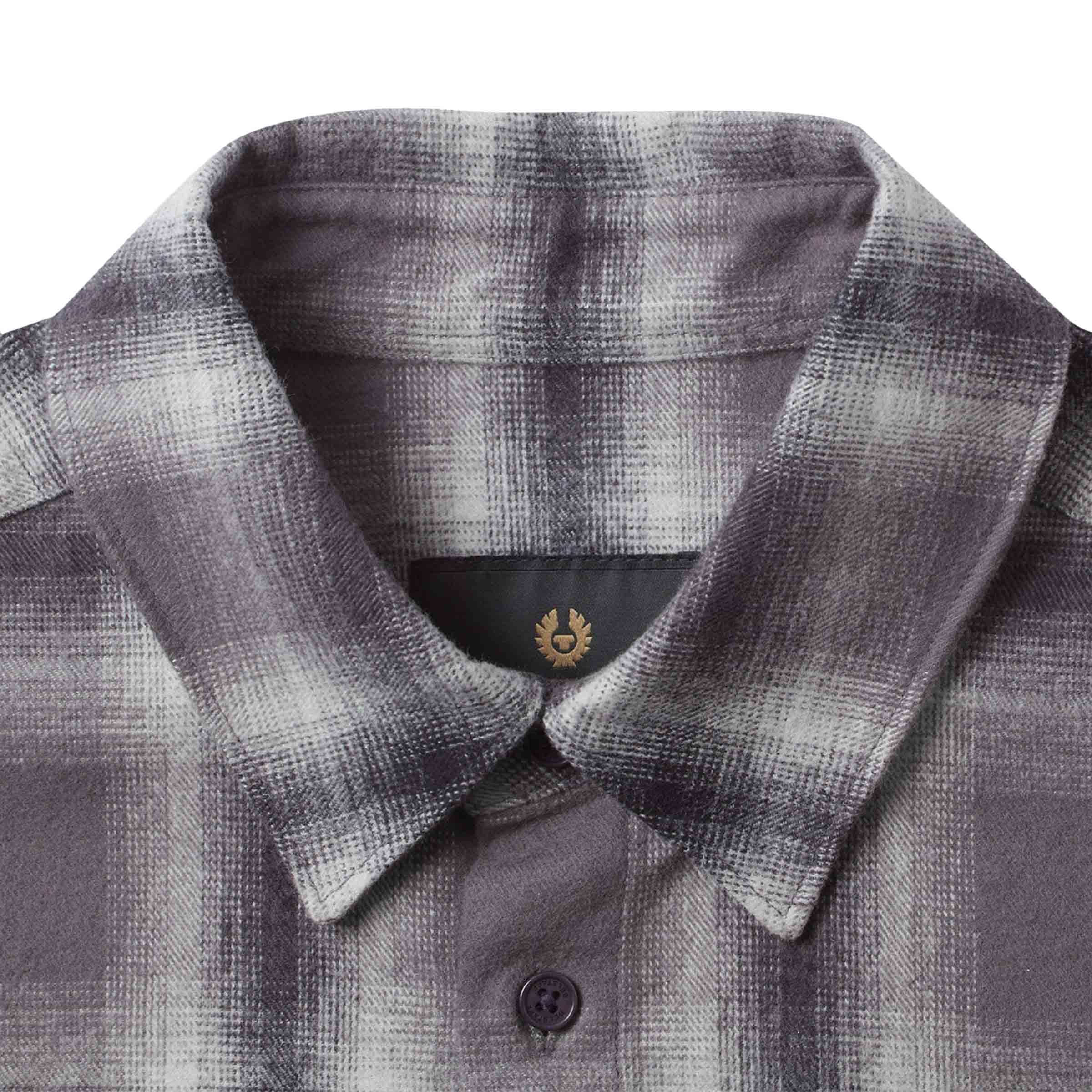 Belstaff - Black, Tornado &amp; Cement Grey Check Outpost Flannel Shirt L/S SHIRTS Belstaff