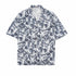 Robert Old - Navy Palm Print Linen-Mix Resort Shirt S/S SHIRTS Robert Old