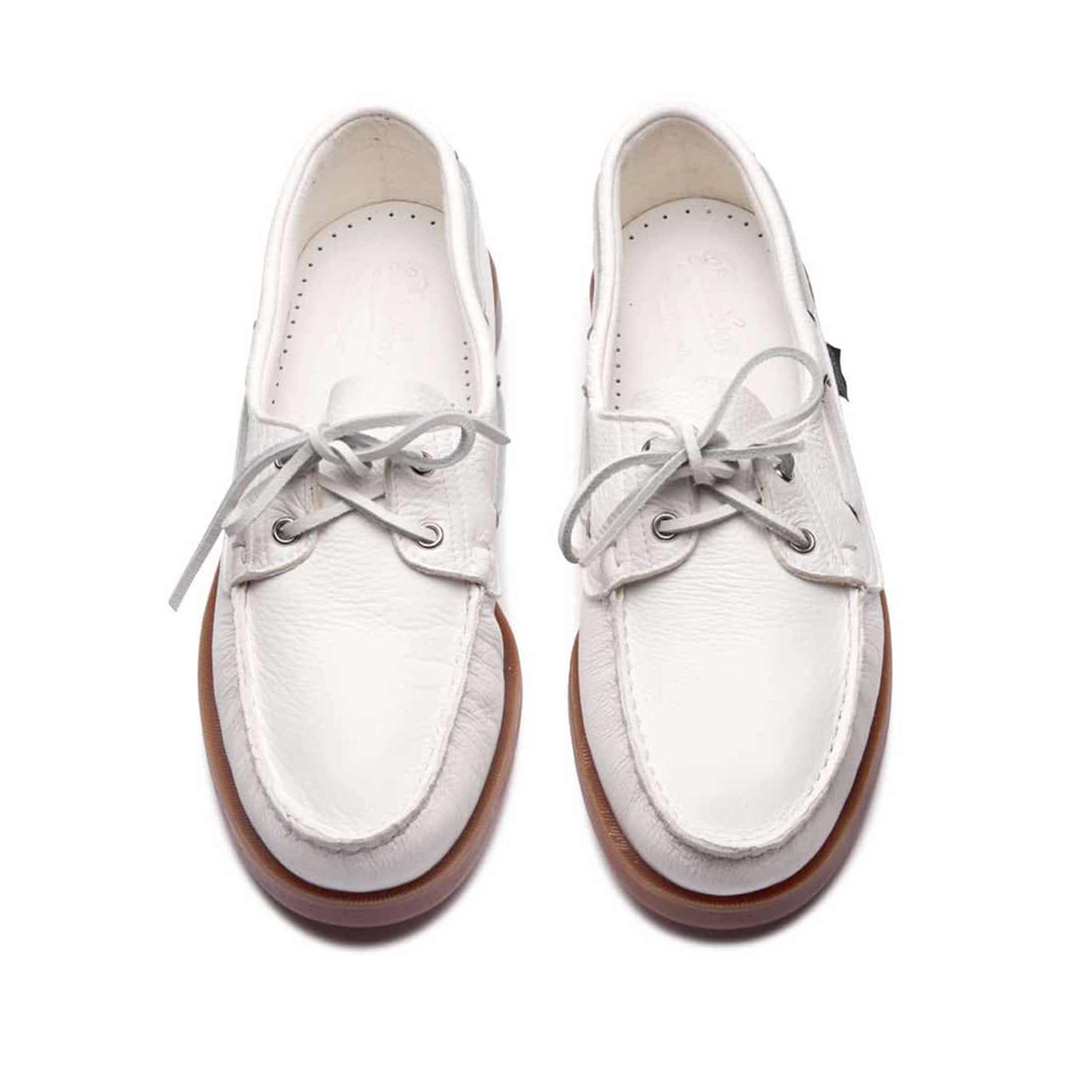 Paraboot - White Mel-Cerf Blanc Barth Marine Boat Shoe SHOES Paraboot