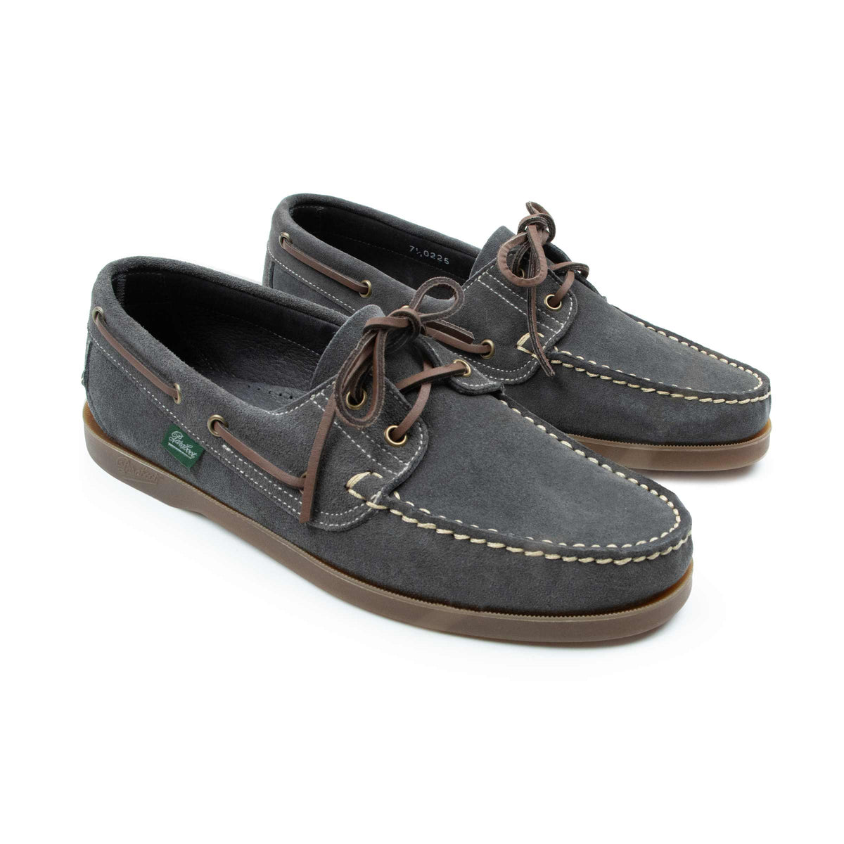 Paraboot - Blue Suede Miel-Vel Ardoise Suede Barth Marine Boat Shoe SHOES Paraboot