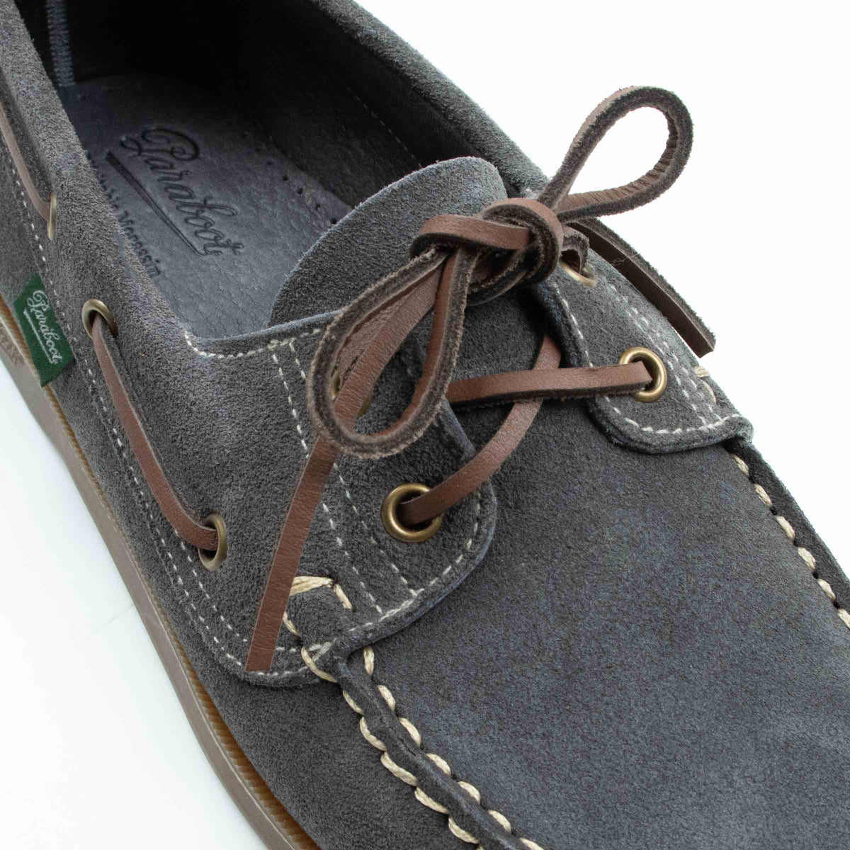 Paraboot - Blue Suede Miel-Vel Ardoise Suede Barth Marine Boat Shoe SHOES Paraboot