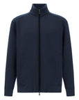 Paul & Shark - Navy Active Fleece Cotton Zip-Up Sweatshirt