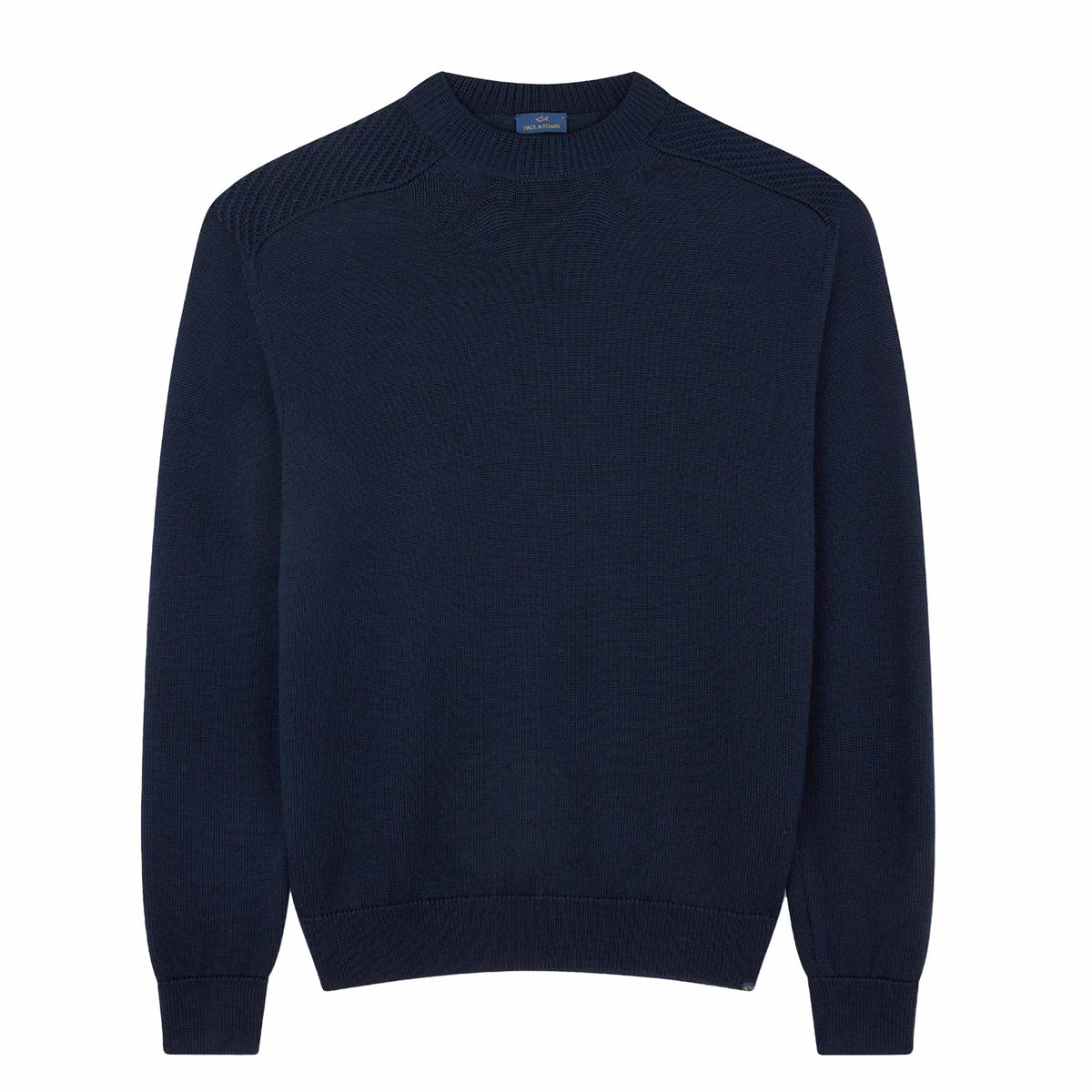 Paul & Shark - Navy Soft Cool Touch Wool Crewneck Sweater KNITWEAR Paul & Shark