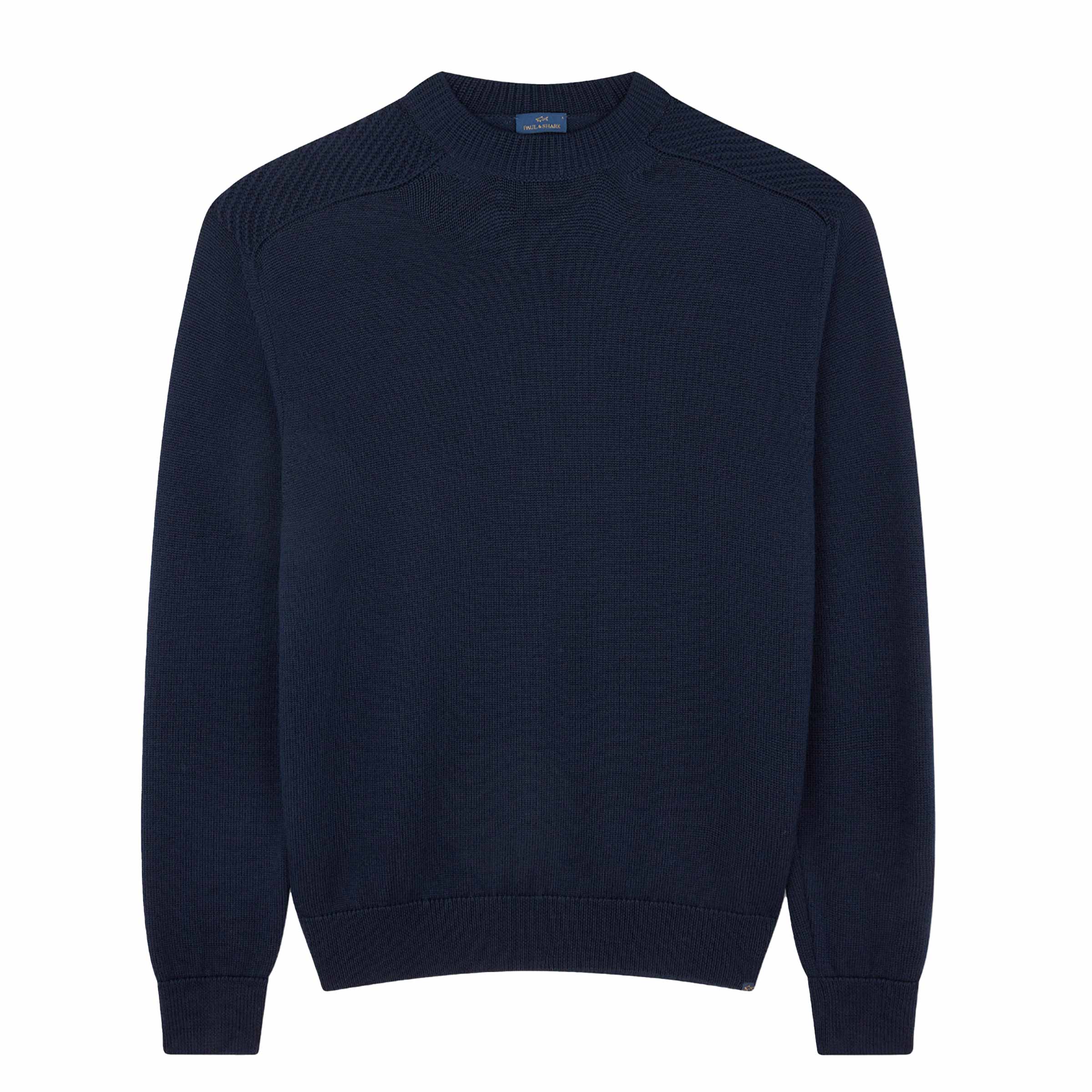 Paul & Shark - Navy Soft Cool Touch Wool Crewneck Sweater KNITWEAR Paul & Shark
