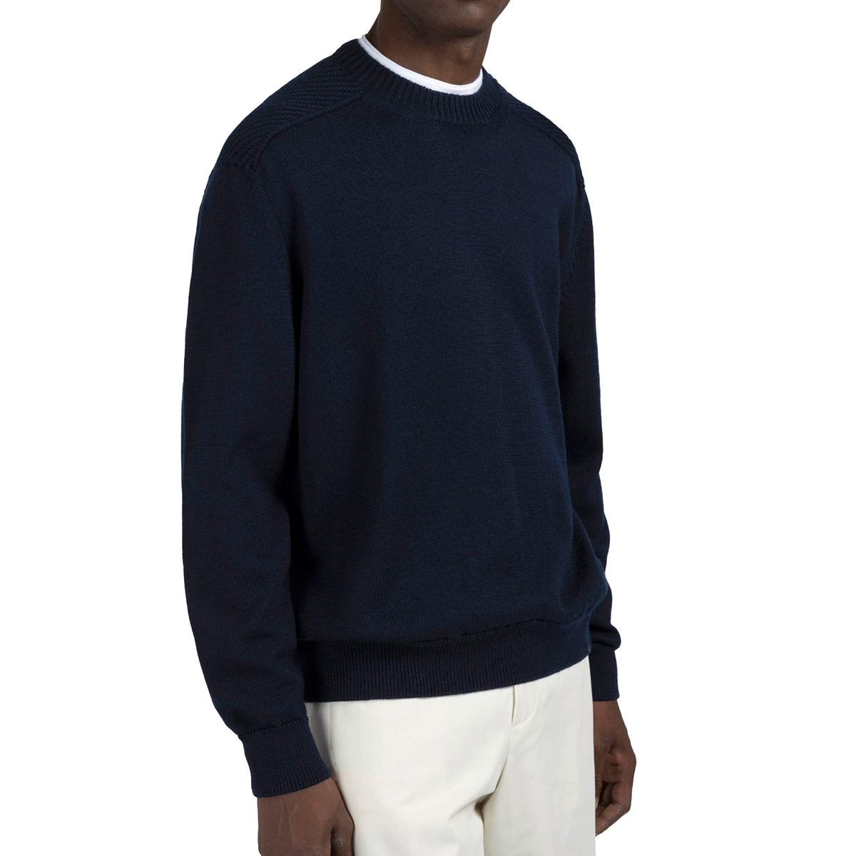 Paul & Shark - Navy Soft Cool Touch Wool Crewneck Sweater KNITWEAR Paul & Shark