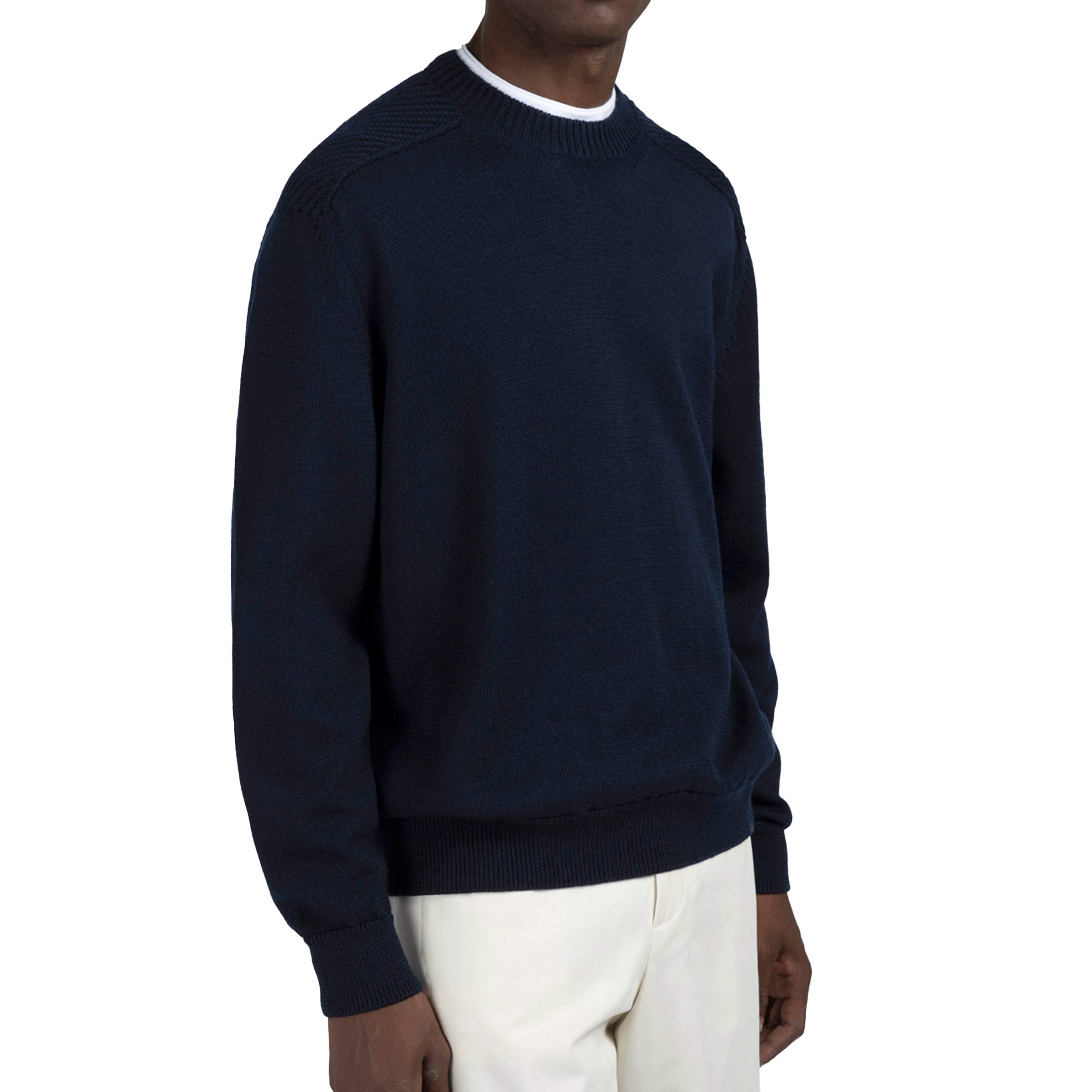Paul & Shark - Navy Soft Cool Touch Wool Crewneck Sweater KNITWEAR Paul & Shark