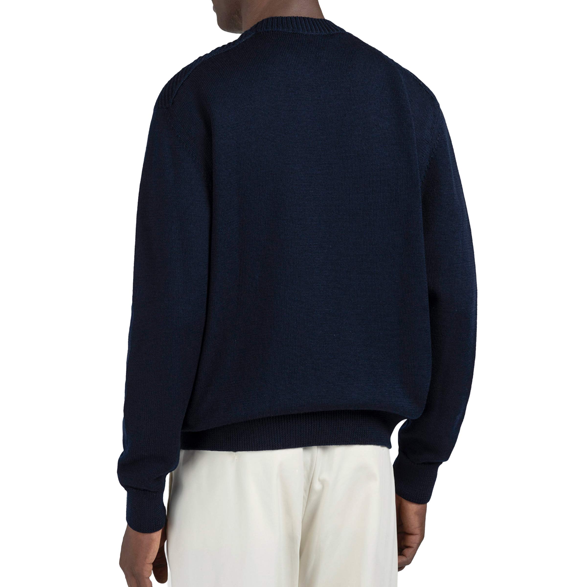 Paul & Shark - Navy Soft Cool Touch Wool Crewneck Sweater KNITWEAR Paul & Shark