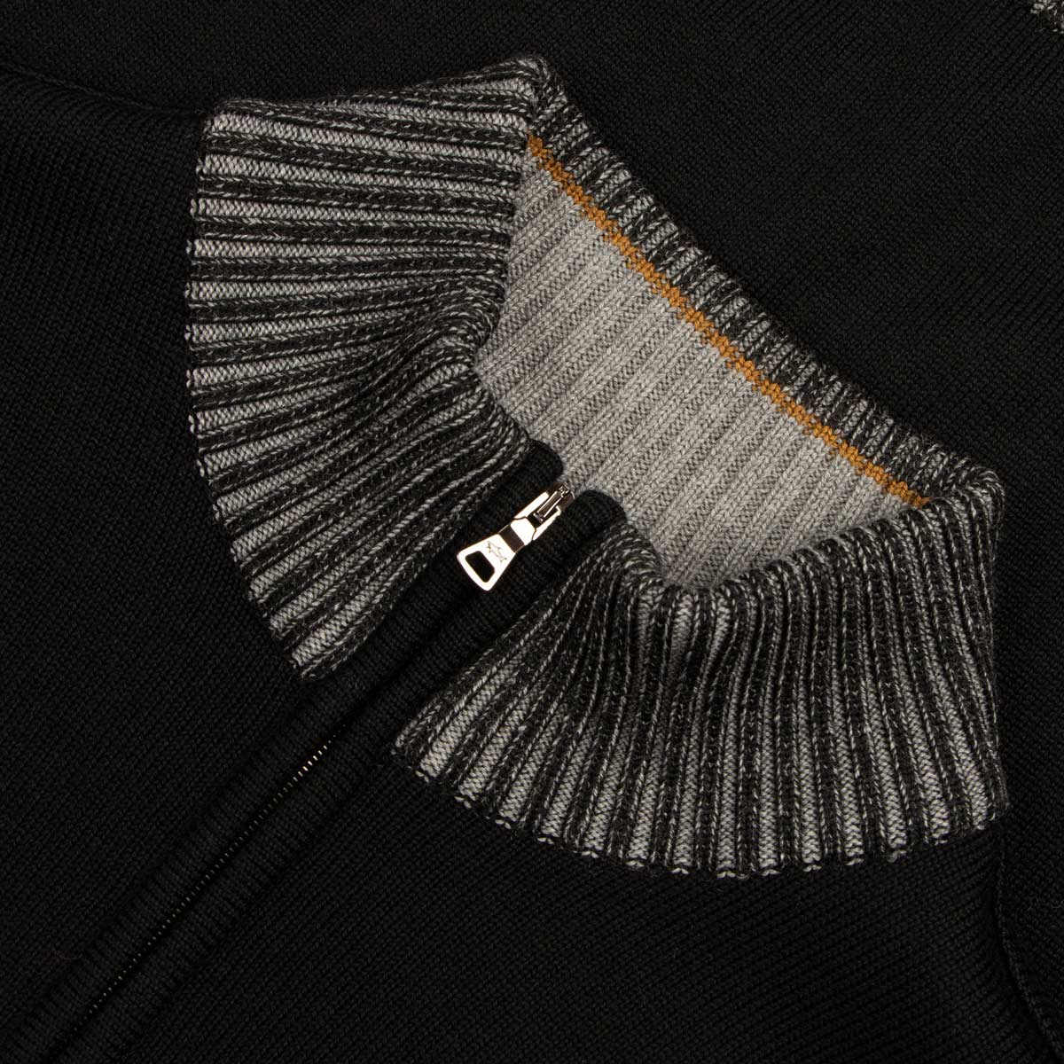 Paul & Shark - Black Soft Cool Touch Half Zip Wool Sweater KNITWEAR Paul & Shark