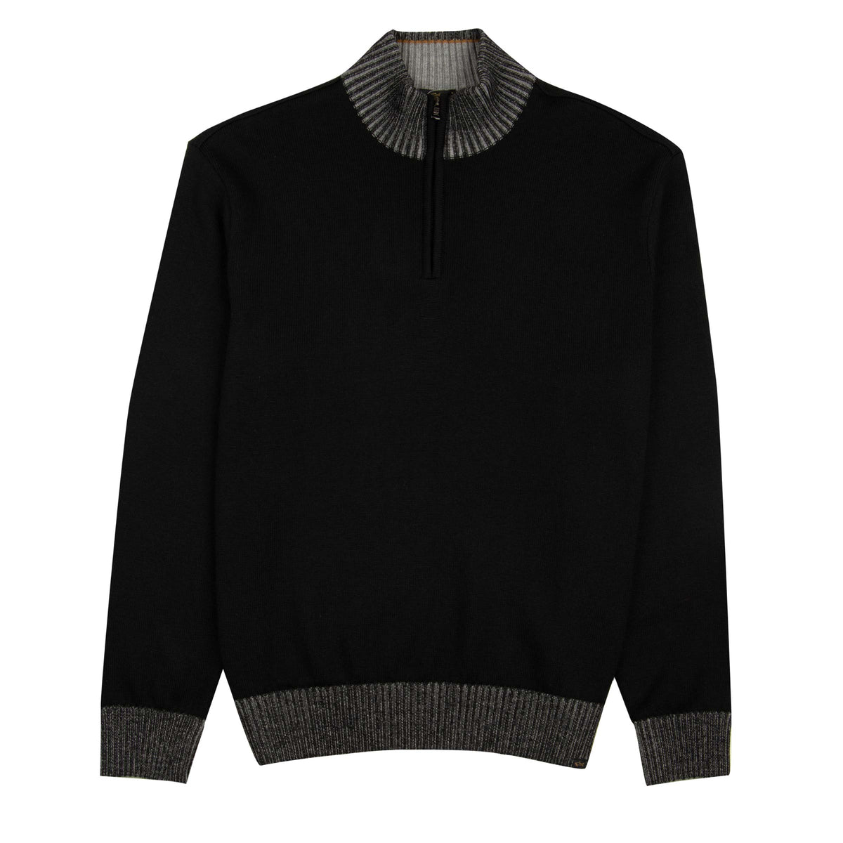 Paul & Shark - Black Soft Cool Touch Half Zip Wool Sweater KNITWEAR Paul & Shark