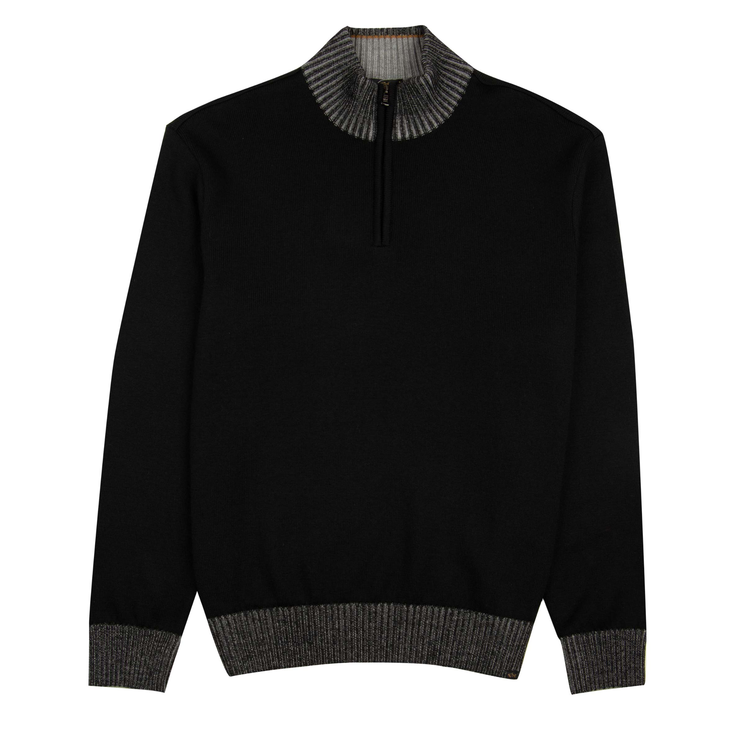 Paul & Shark - Black Soft Cool Touch Half Zip Wool Sweater KNITWEAR Paul & Shark