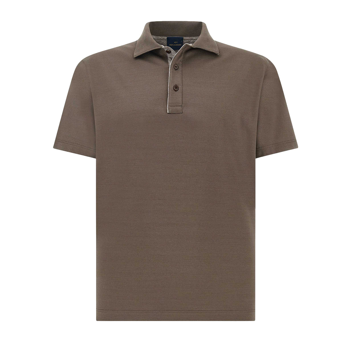 Paul & Shark - Morel Brown Double-Mercerised Cotton Polo shirt S/S POLOS Paul & Shark
