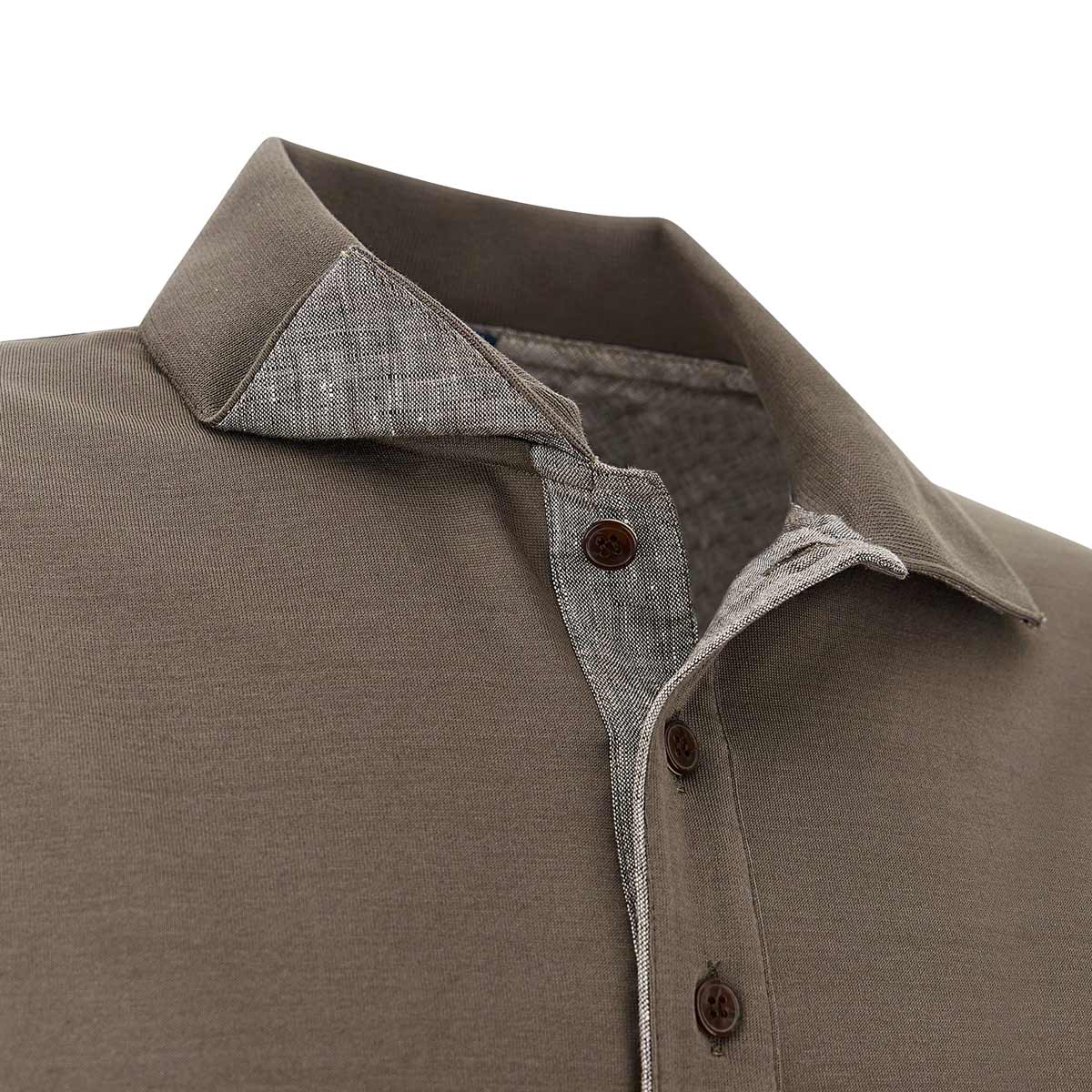 Paul & Shark - Morel Brown Double-Mercerised Cotton Polo shirt S/S POLOS Paul & Shark