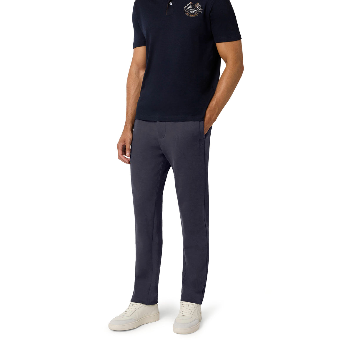 Paul &amp; Shark - Navy Active Fleece Cotton Sweatpants