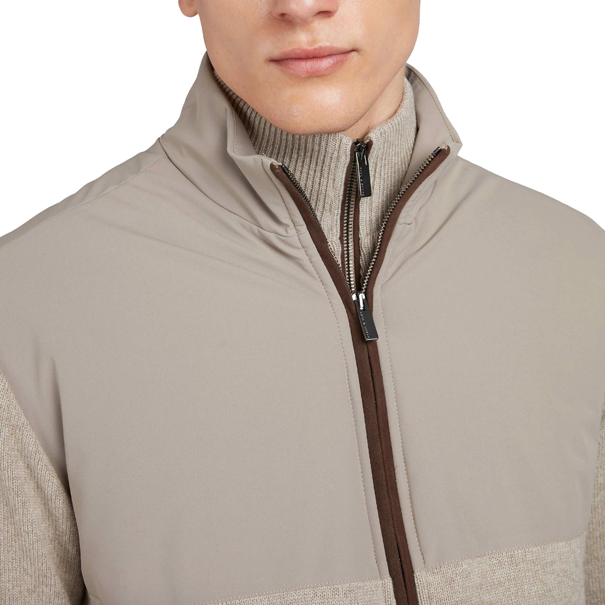 Paul & Shark - Beige Typhoon® Re-4x4 Wool & Cashmere Jacket KNITWEAR Paul & Shark