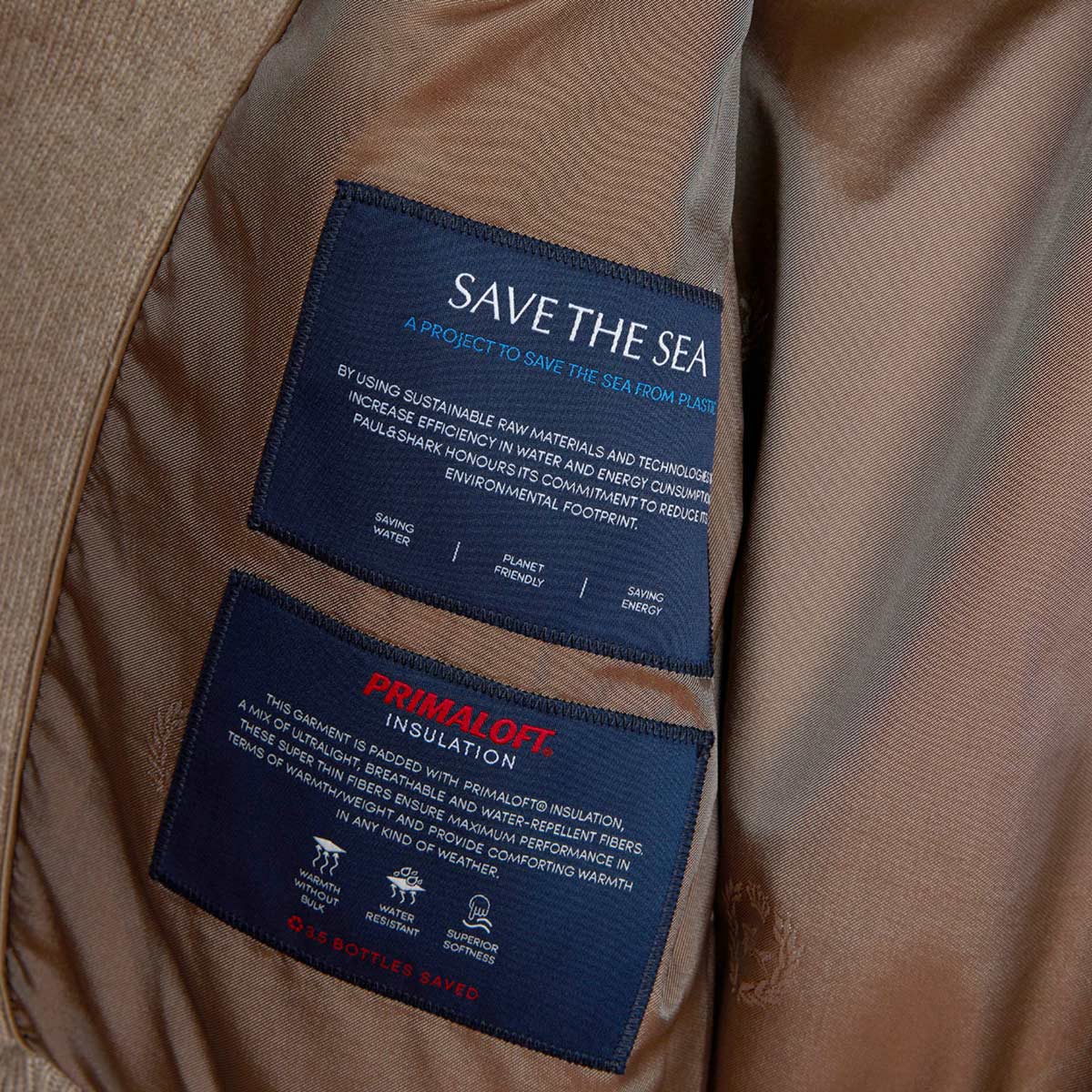 Paul &amp; Shark - Beige Typhoon® Re-4x4 Wool &amp; Cashmere Jacket KNITWEAR Paul &amp; Shark