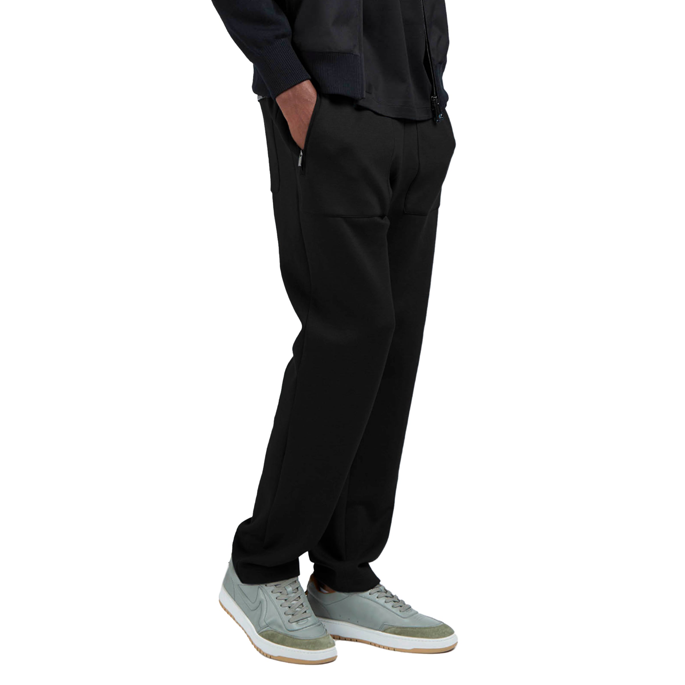 Paul & Shark - Black Shark Fin Detail Cotton Sweatpants SWEATS Paul & Shark