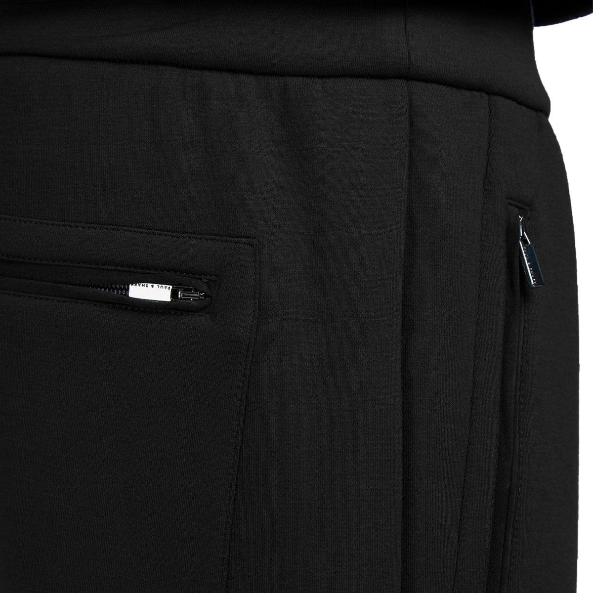 Paul & Shark - Black Shark Fin Detail Cotton Sweatpants SWEATS Paul & Shark