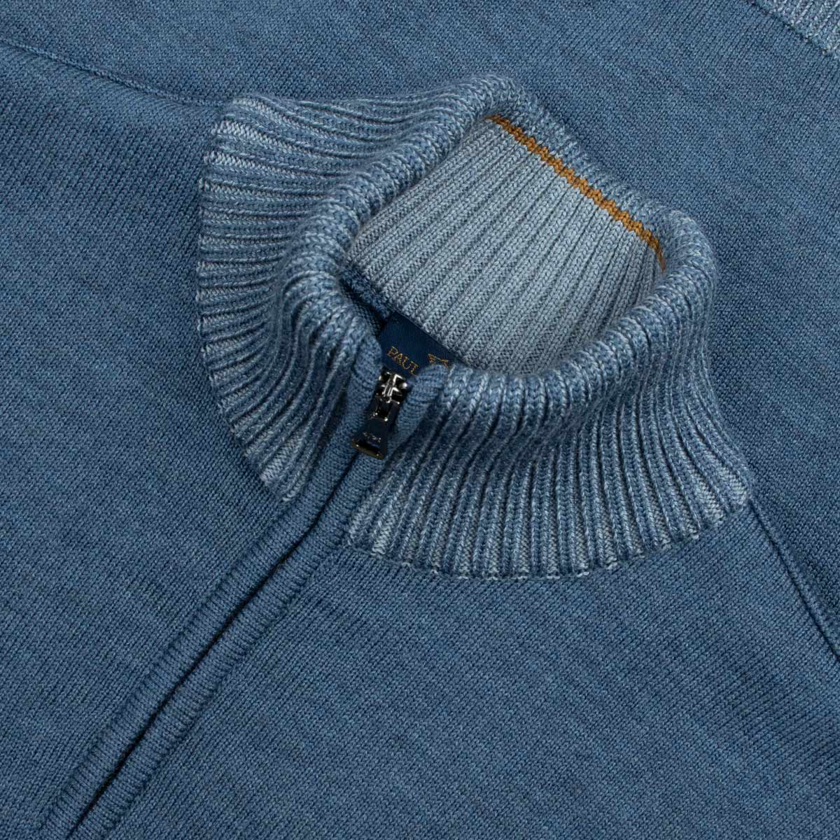Paul & Shark - Blue Soft Cool Touch Half Zip Wool Sweater KNITWEAR Paul & Shark