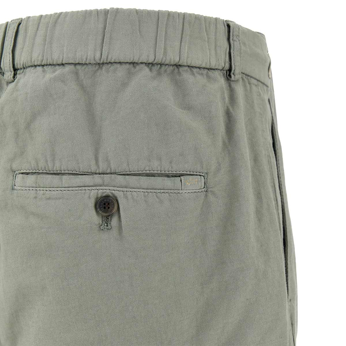Paul &amp; Shark - Agave Green Garment‑dyed Linen and Cotton Cargo Bermuda Shorts SHORTS Paul &amp; Shark